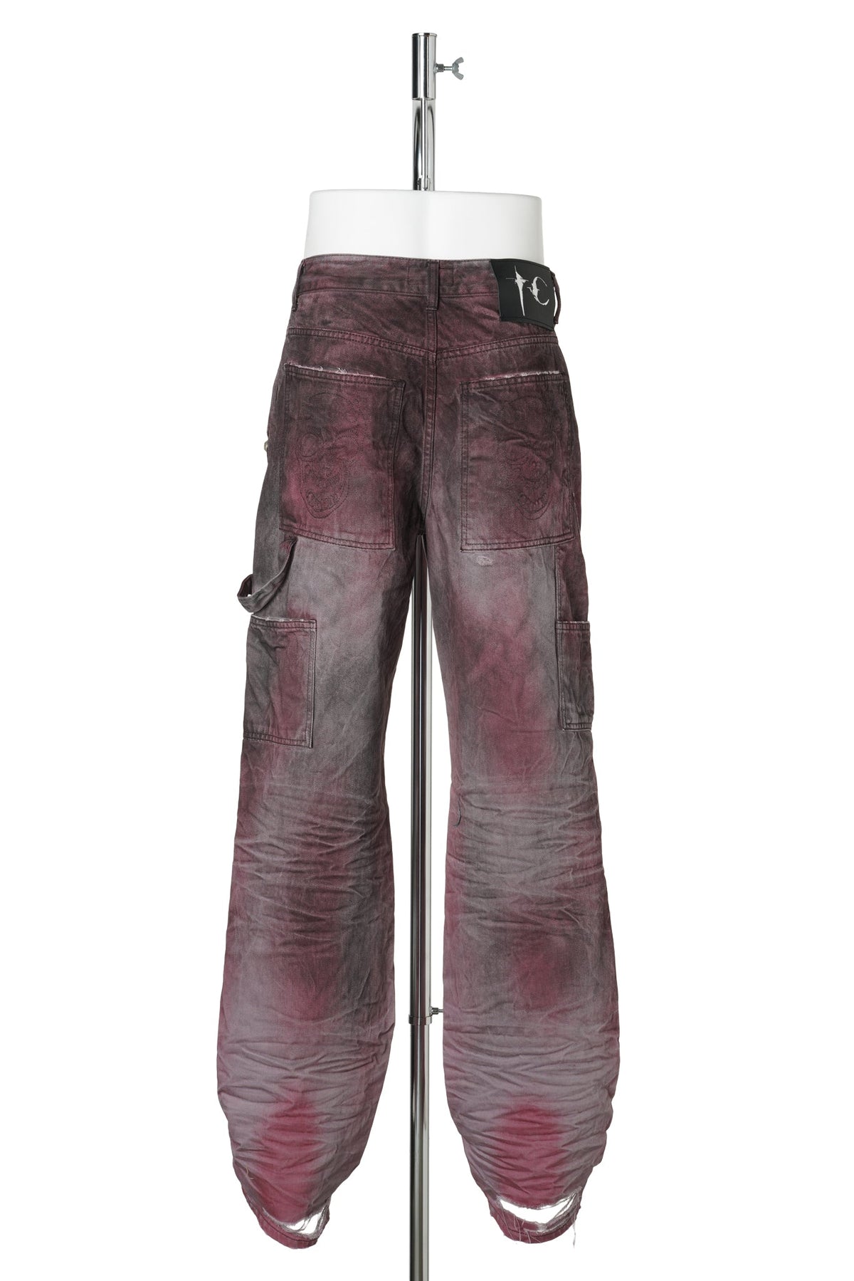 TWO TONE WASHED CARPENTER PANTS / GREY