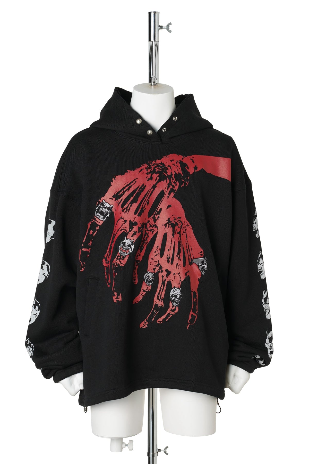 TC BONE CROSS HOODIE / BLACK