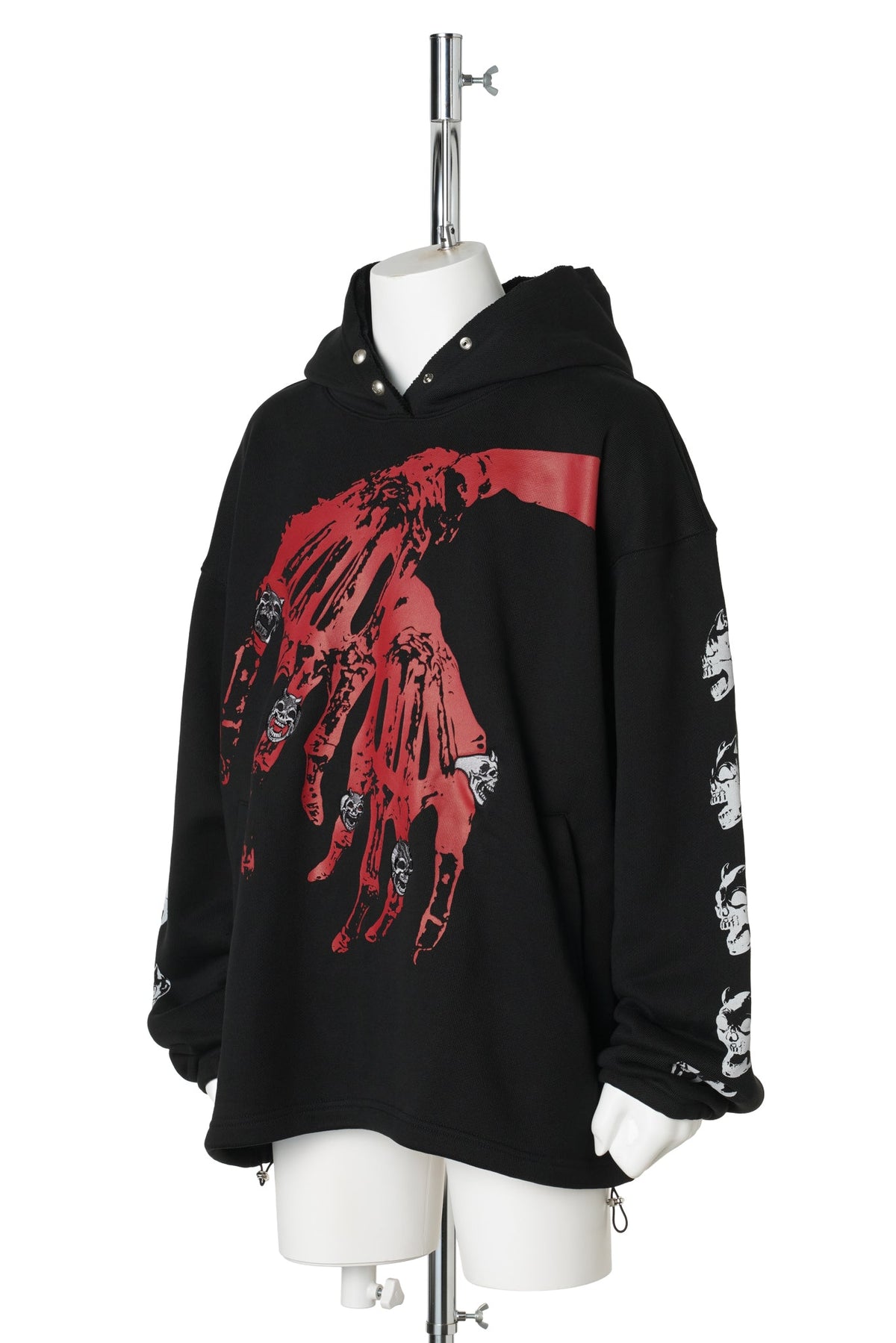 TC BONE CROSS HOODIE / BLACK