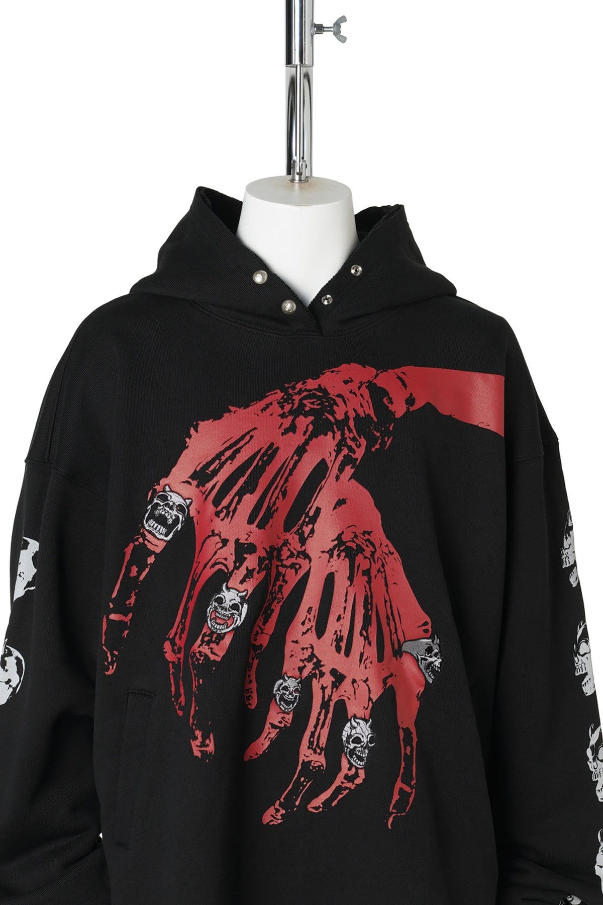 TC BONE CROSS HOODIE / BLACK