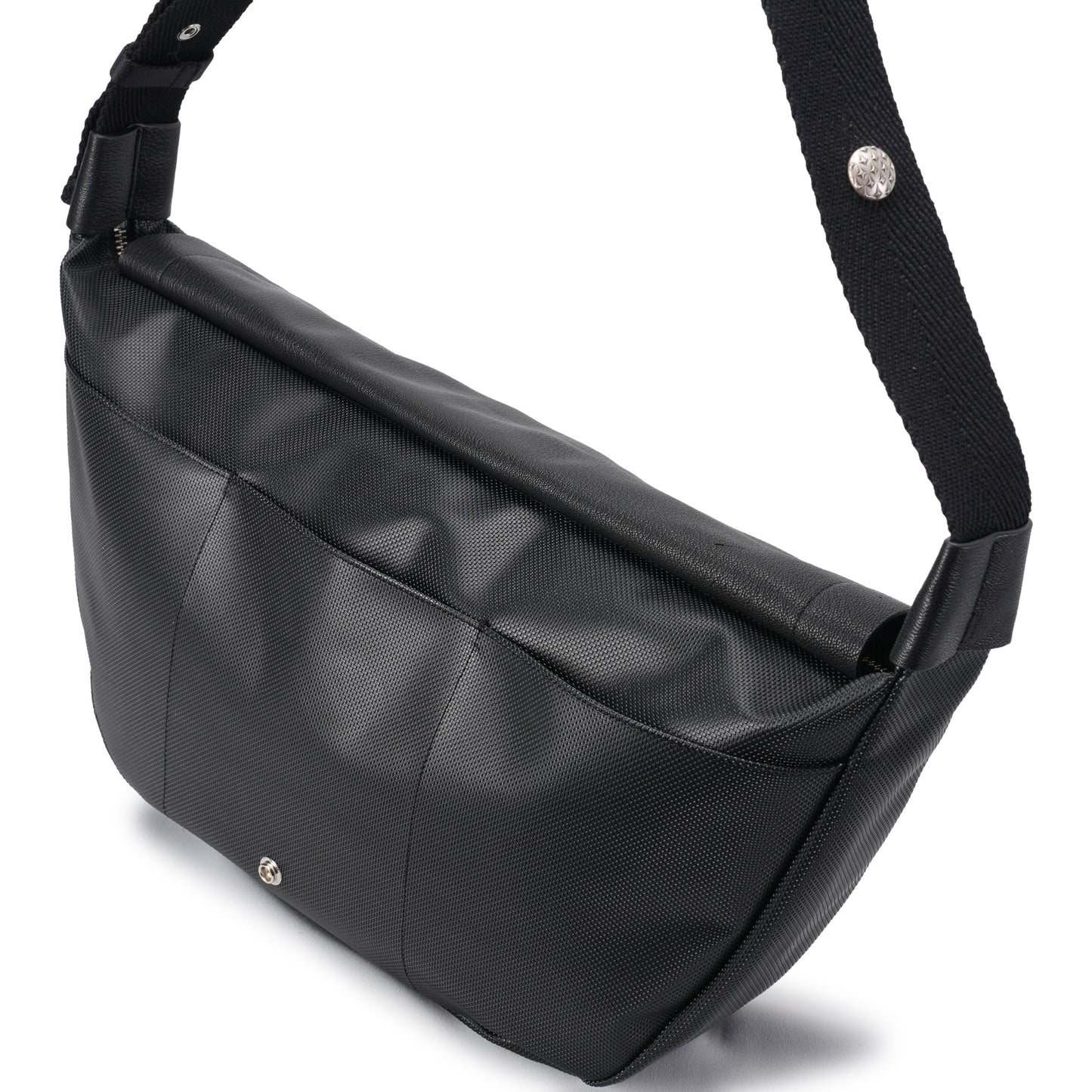 GOAT SKIN DRAGON MESSENGER BAG / BLACK