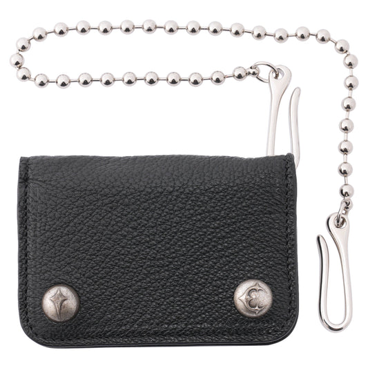 TC BALL CHAIN LEATHER CARD CASE / BLACK