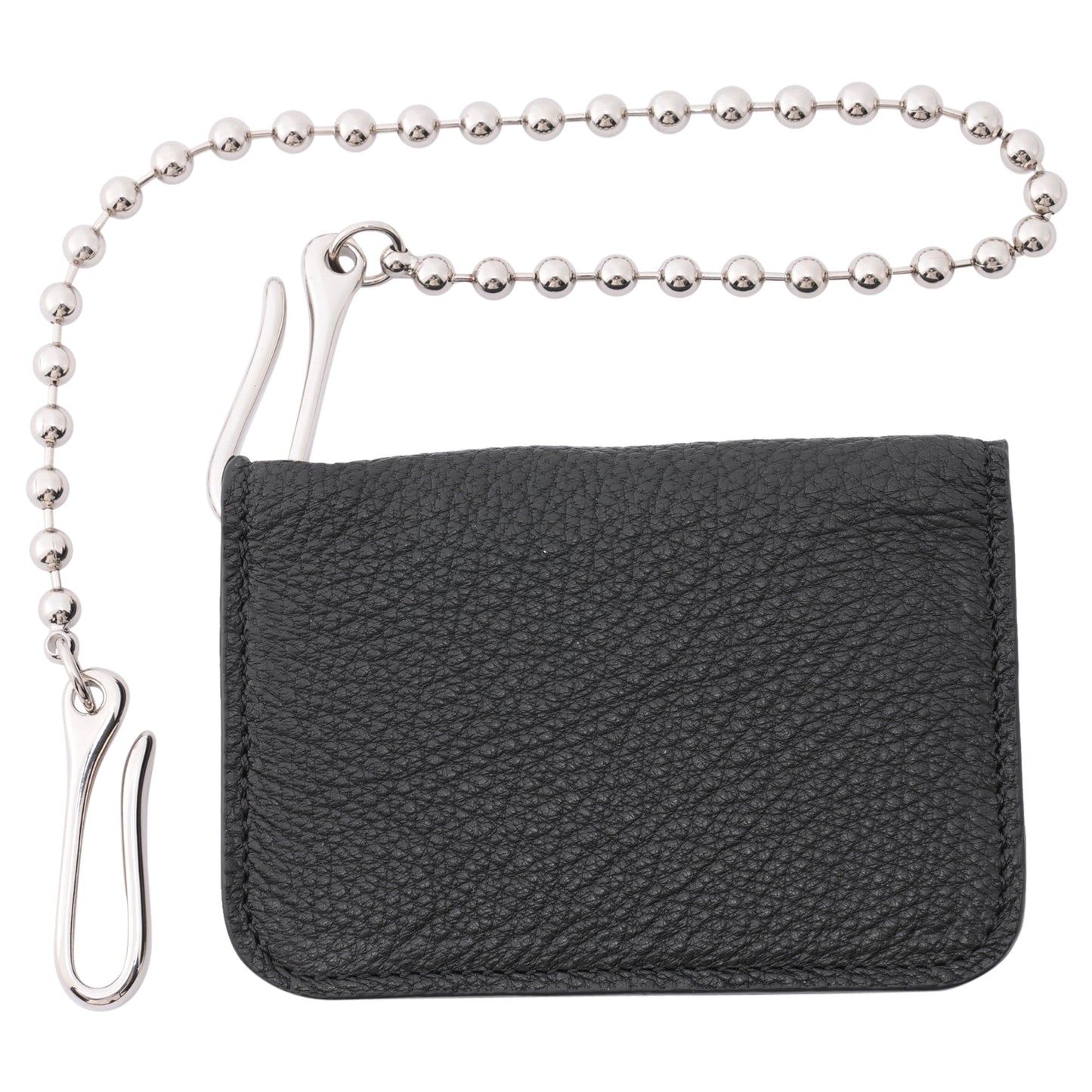 TC BALL CHAIN LEATHER CARD CASE / BLACK
