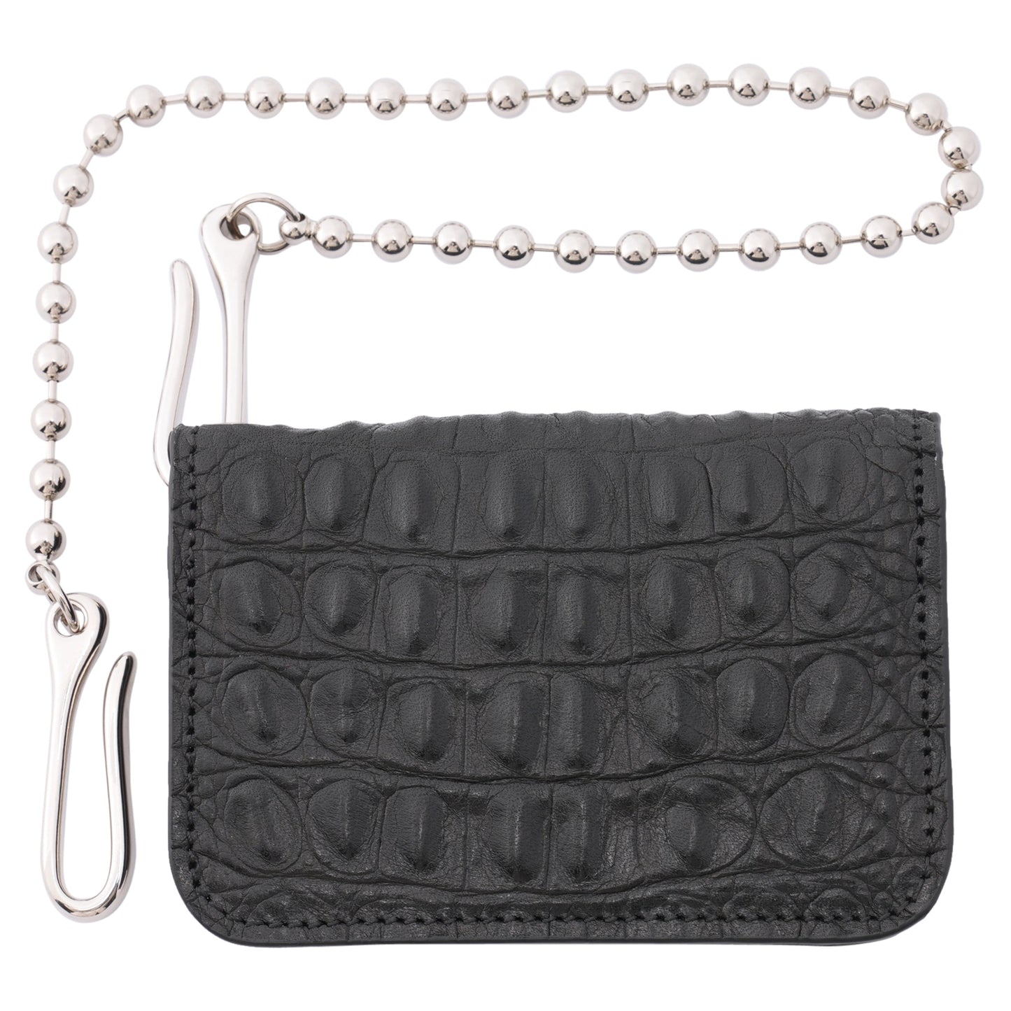 TC BALL CHAIN CROCODILE CARD CASE / CROCODILE