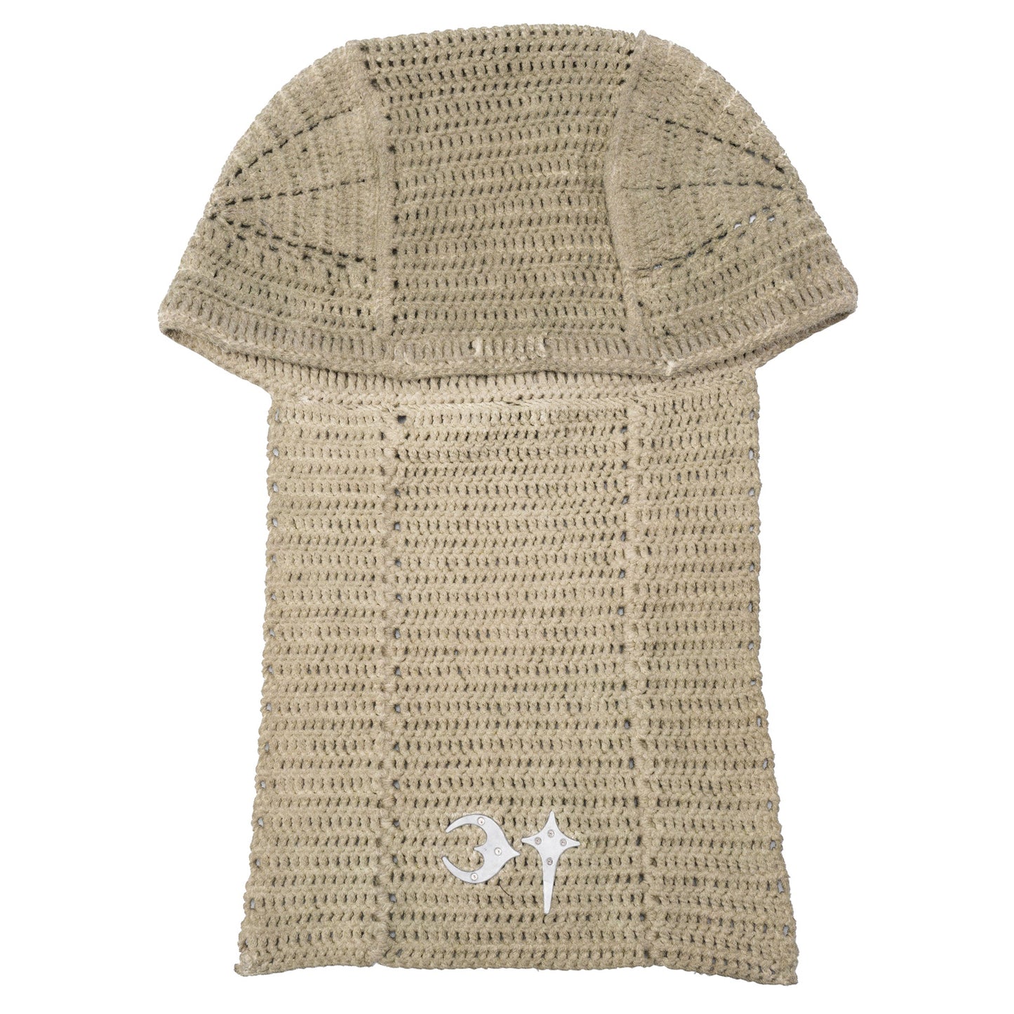 TC DESTROYED CROCHET TAIL HAT / BEIGE