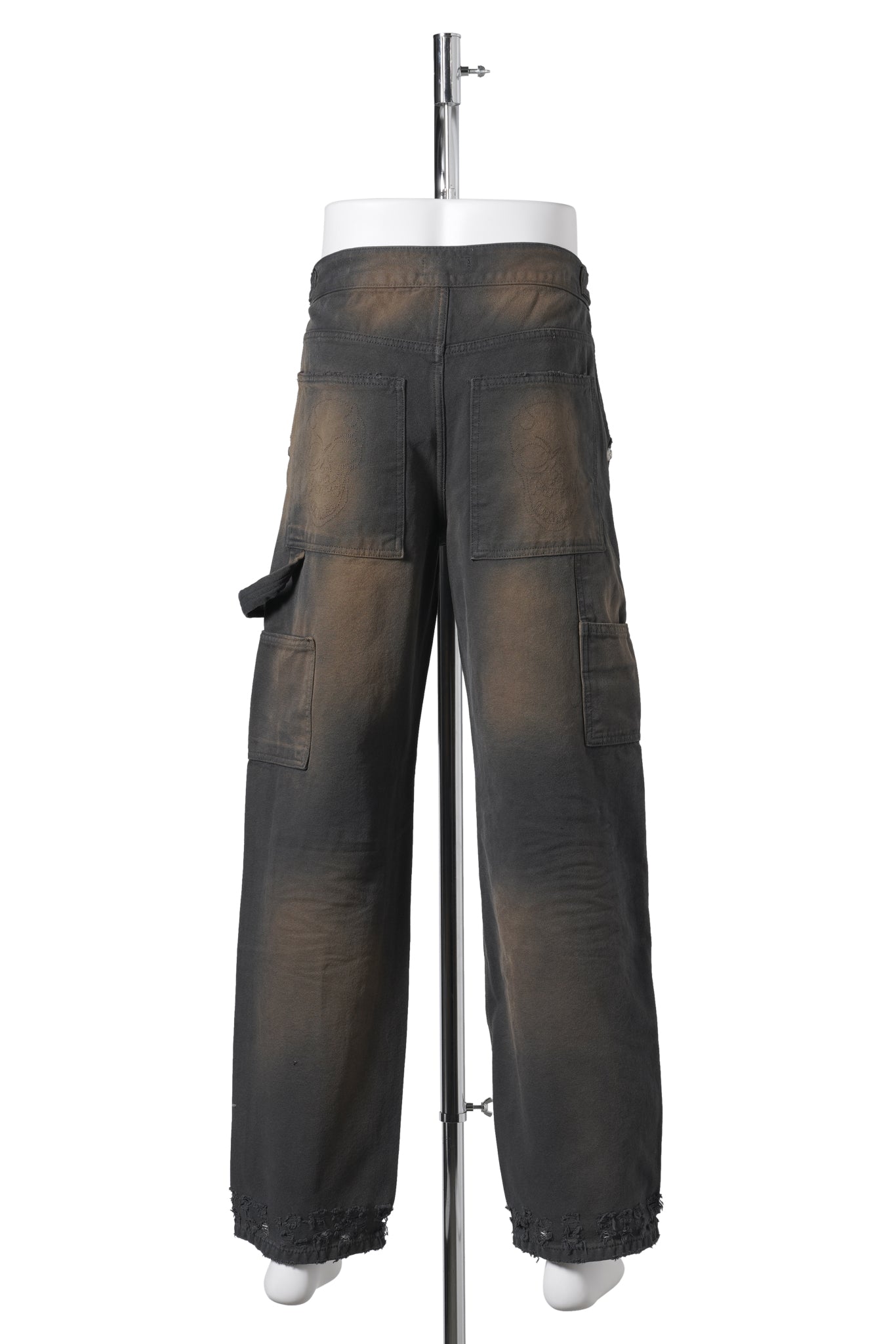 TC TWO TONE WASHED PANTS / RUST BLACK