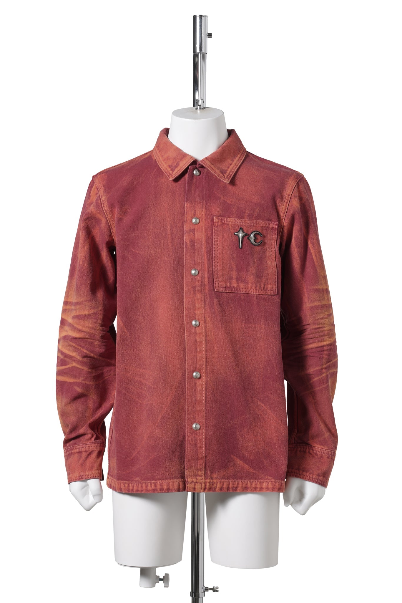 TC TWO TONE WASHED SHIRT / RED