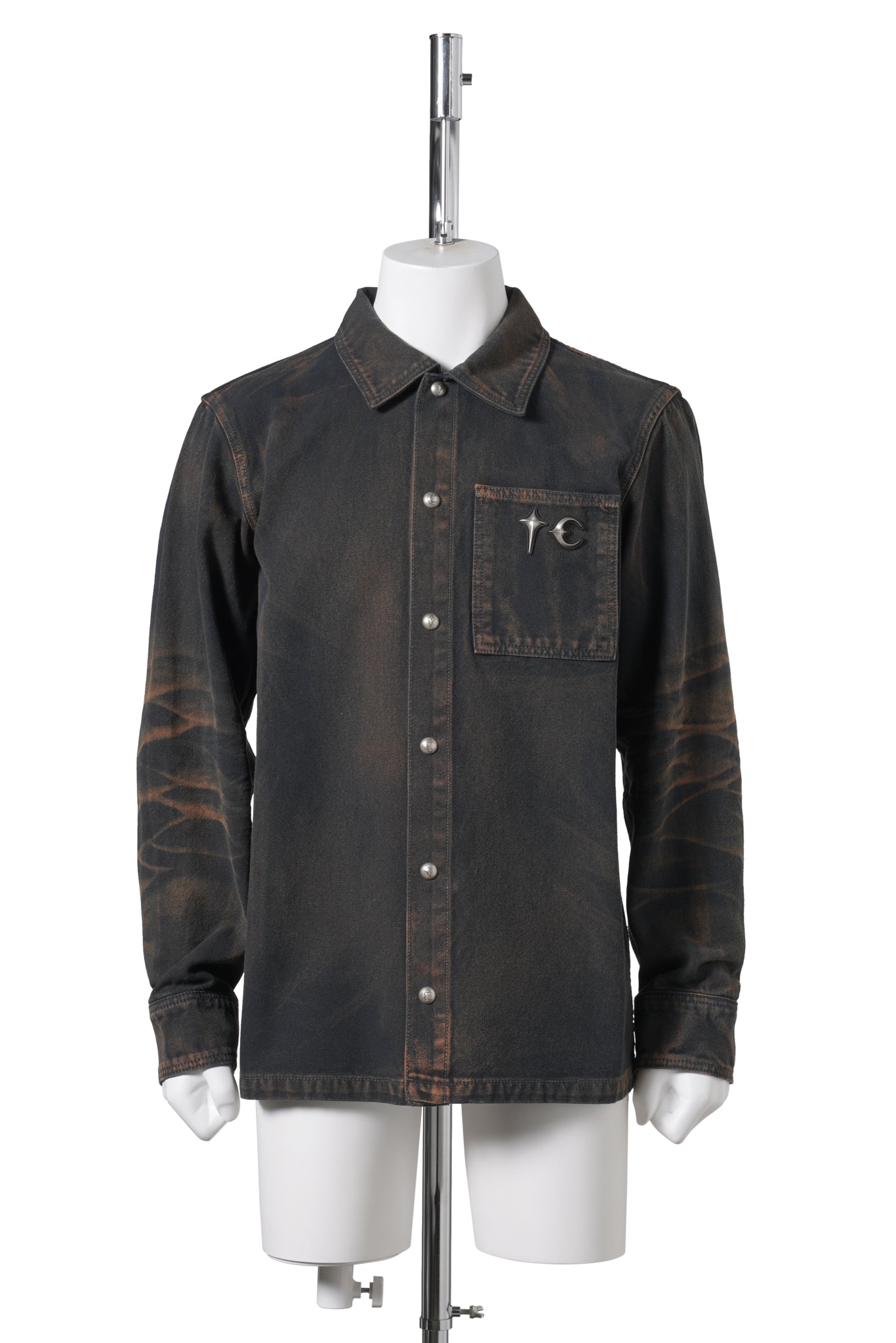 TC TWO TONE WASHED SHIRT / RUST BLACK