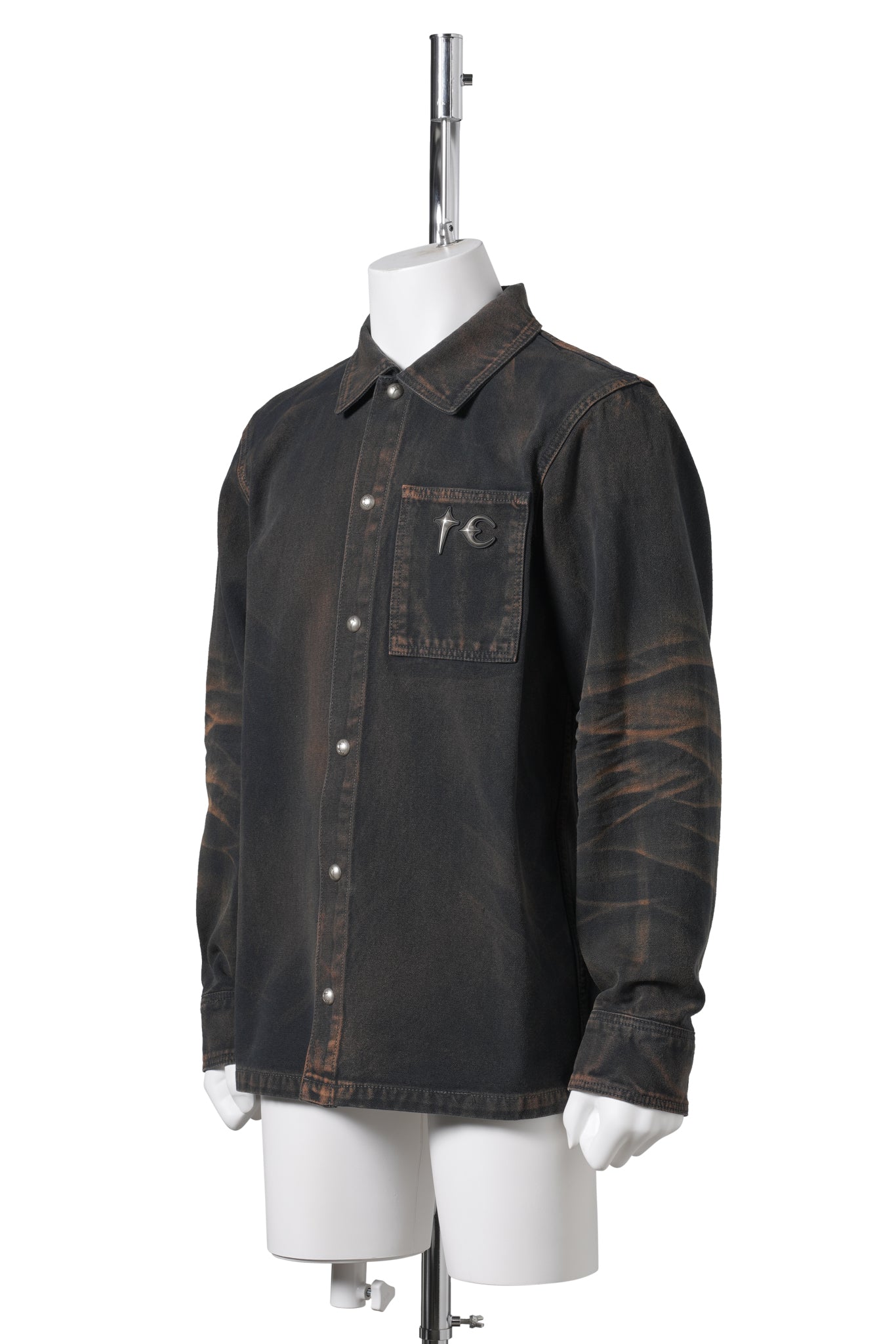 TC TWO TONE WASHED SHIRT / RUST BLACK