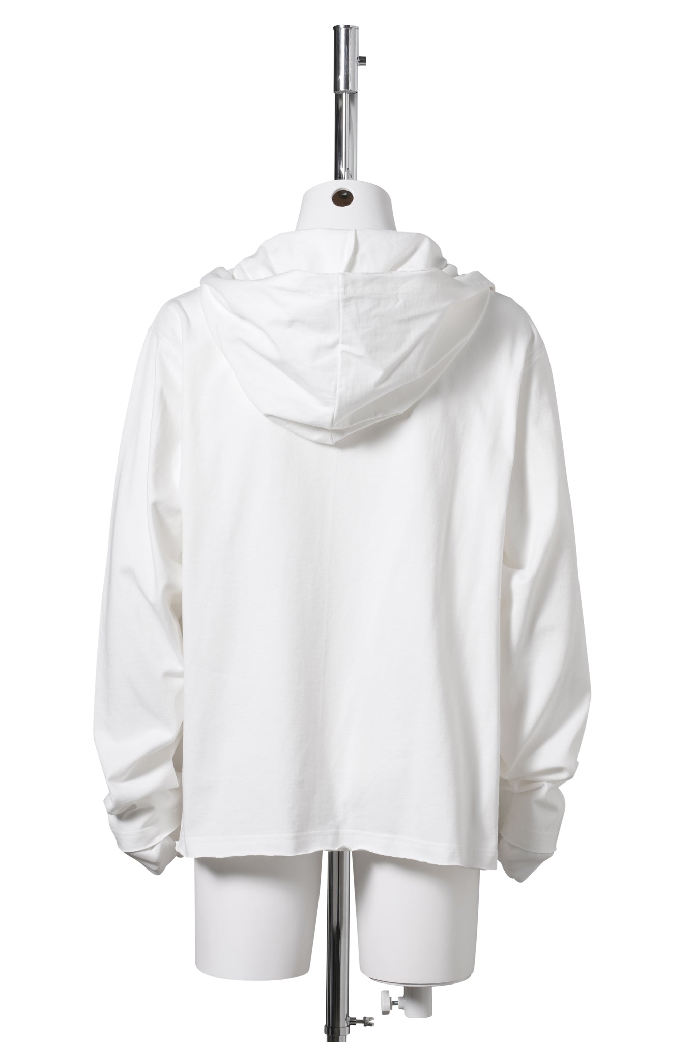 T-STUDDED CUTOUT HOODIE / WHITE