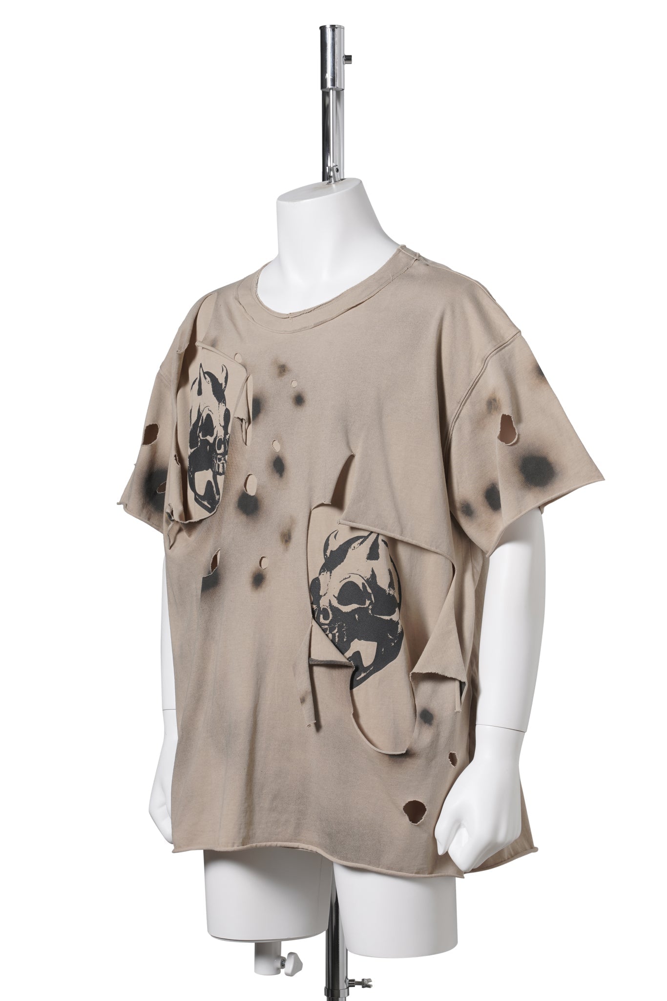 DEAD INSIDE DOUBLE LAYER T-SHIRT / BEIGE
