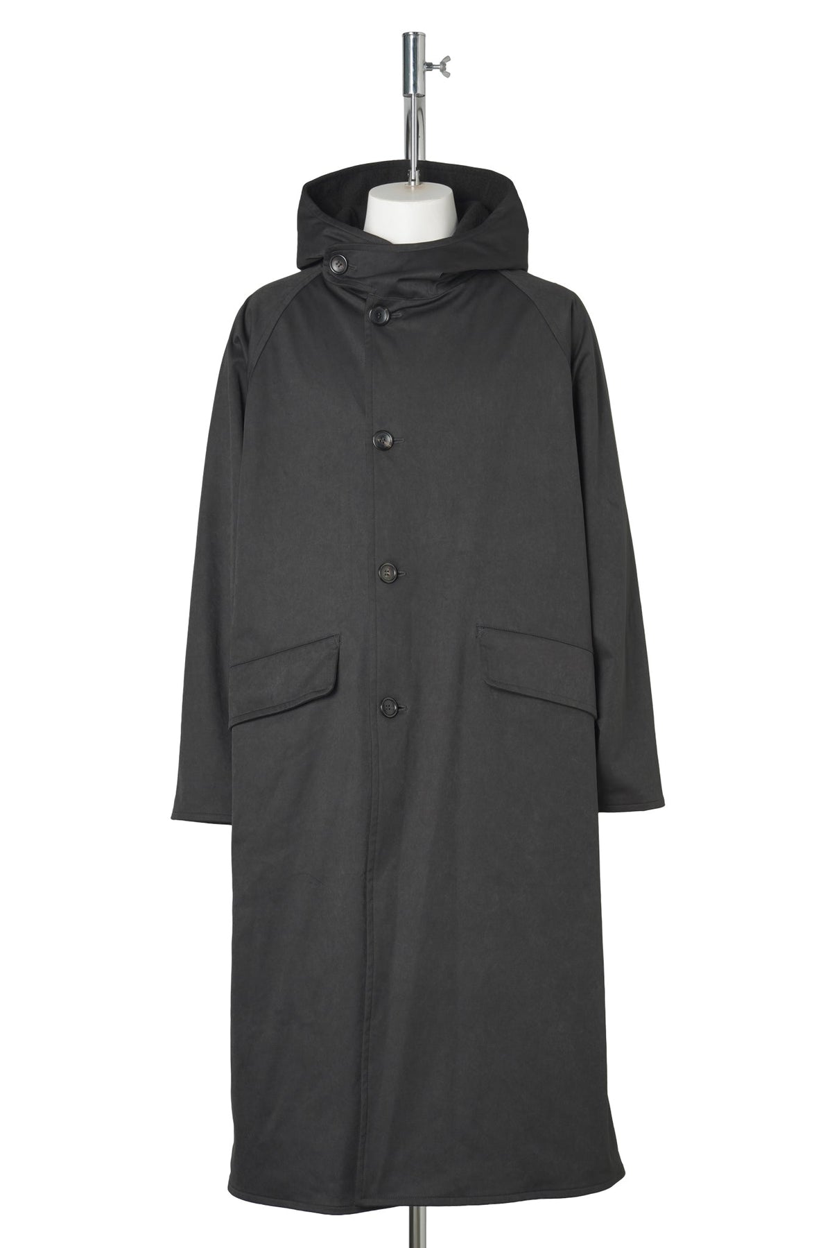 HOODED COAT / 999:BLACK