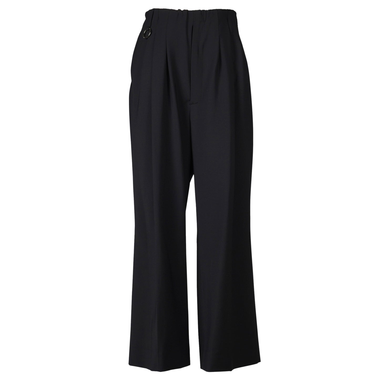 WAIST GATHERED WIDE PANTS / BLACK