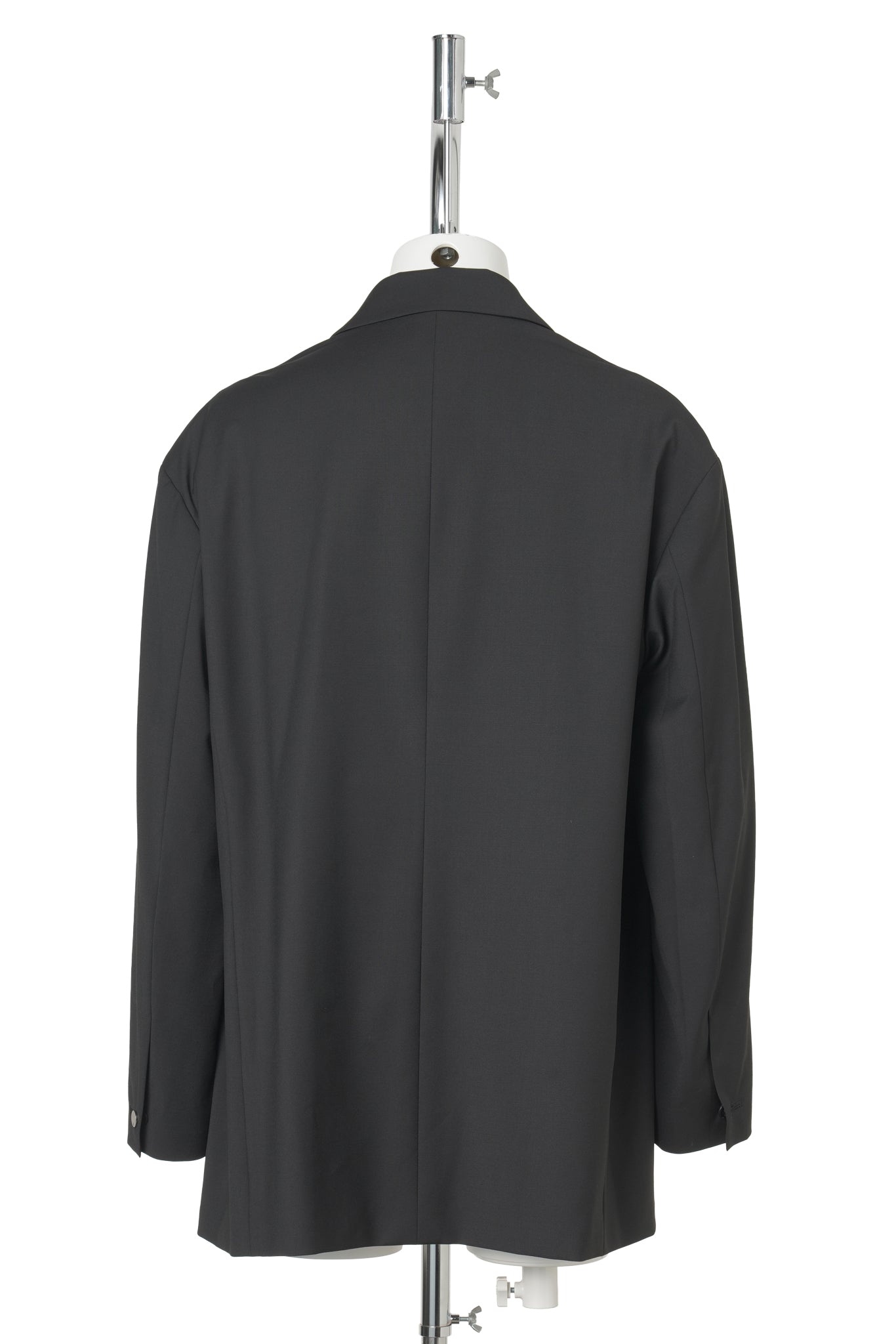 SOFT DROP OVERSIZED DOUBLE BREASTED JACKET / BLACK