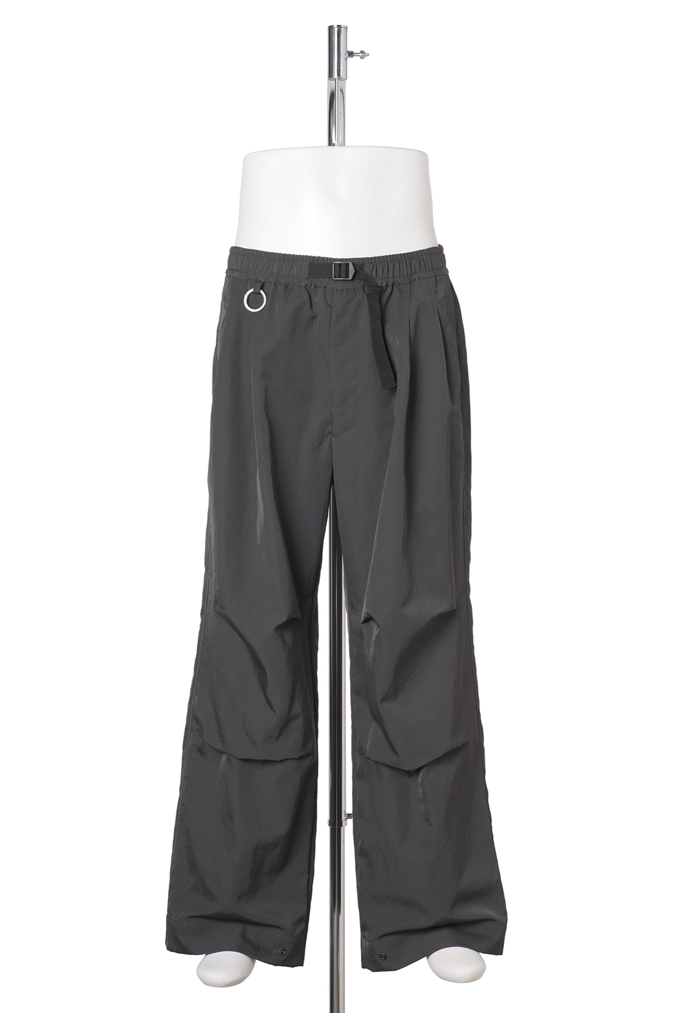 KNEE TUCK WIDE EASY PANTS / GRAY