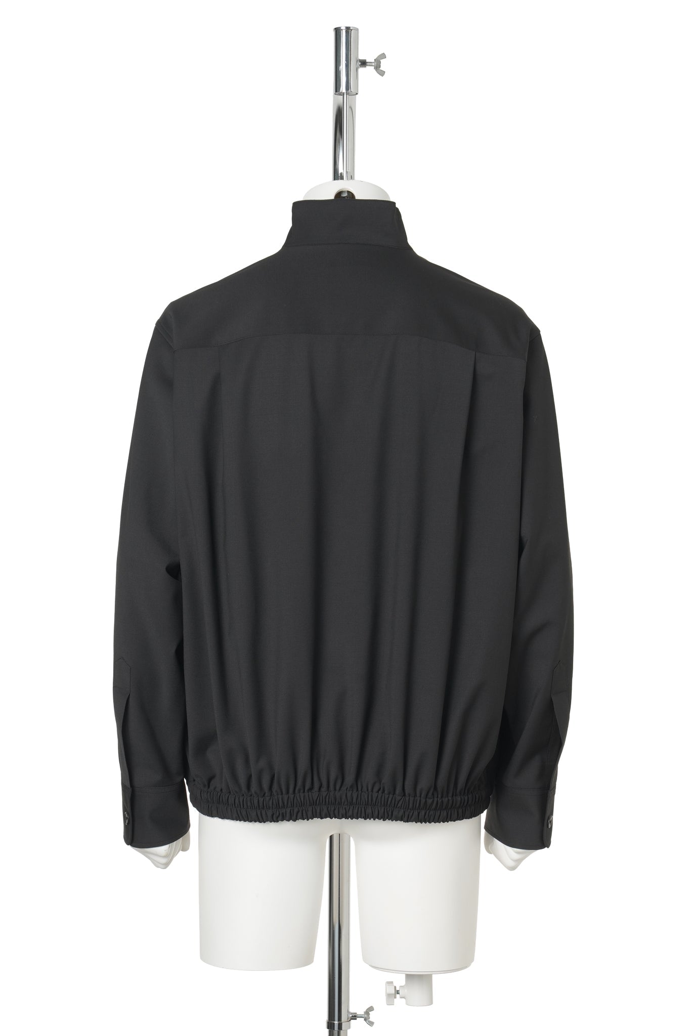 STAND COLLAR VOLUME SHIRT / BLACK