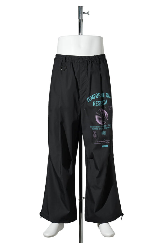 KOONS/GRAPHIC PRINT BALOON PANTS / BLACK