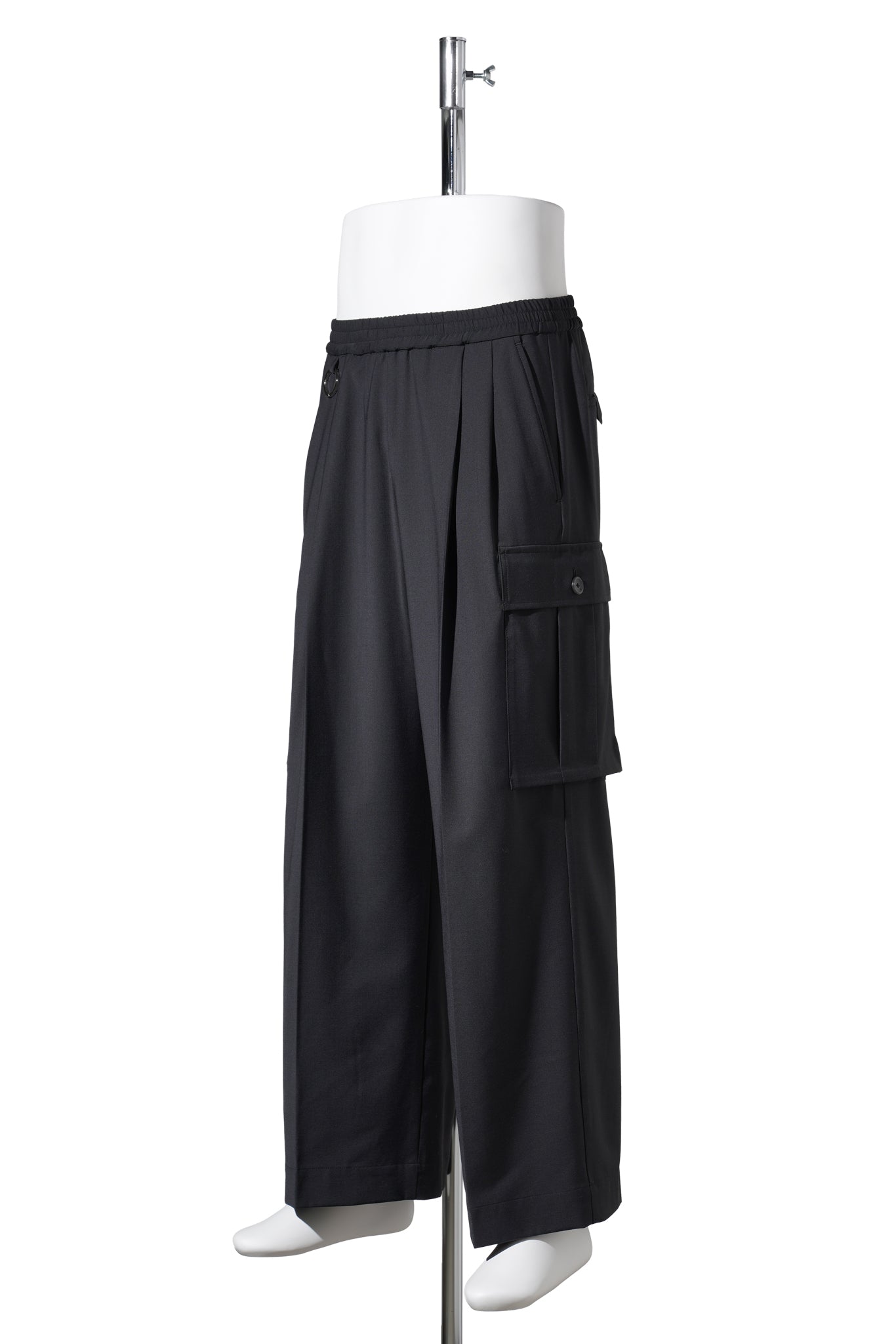 WIDE CARGO PANTS / BLACK