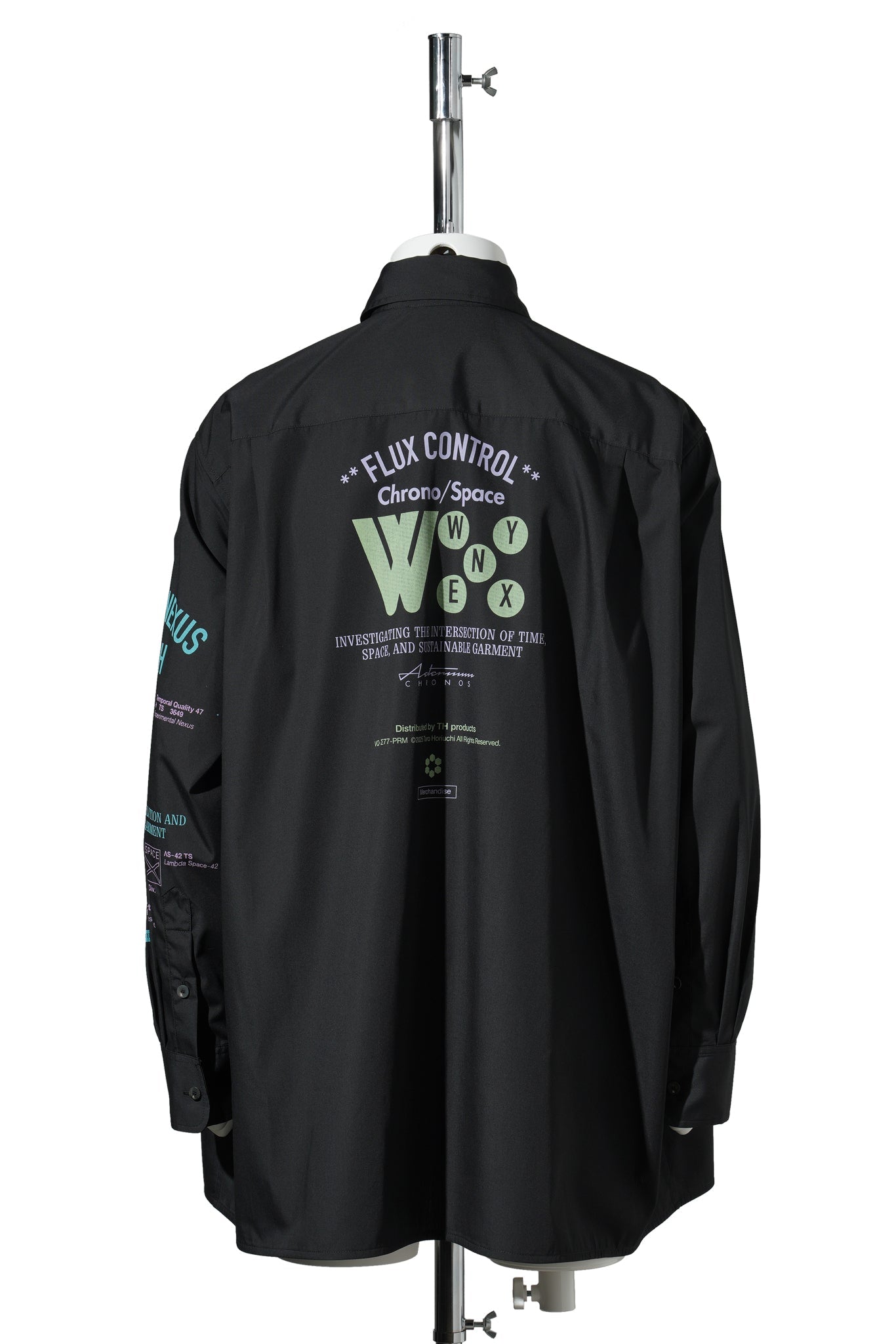 GRAPHIC PRINT OVERSIZED SHIRT / BLACK