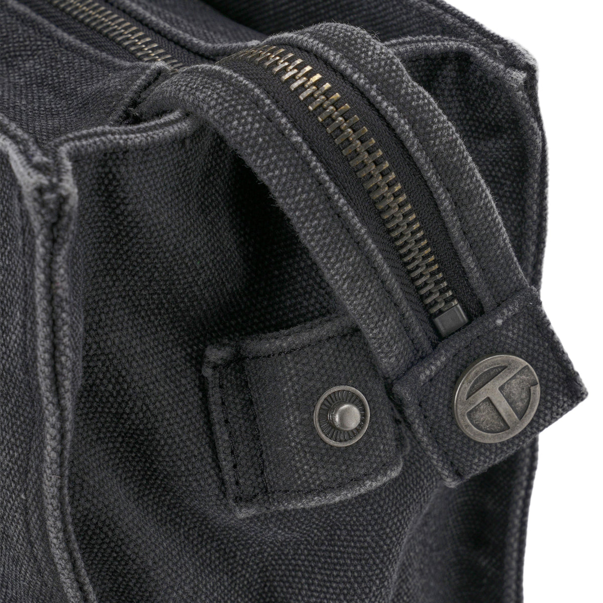 MEDIUM WASHED CANVAS SHOPPER / BLACK
