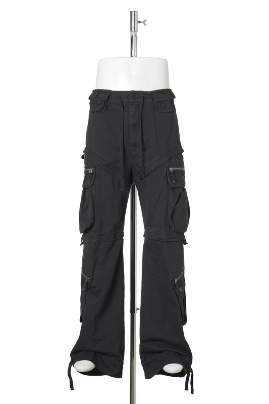CONVERTIBLE CARGO PANT / BLACK