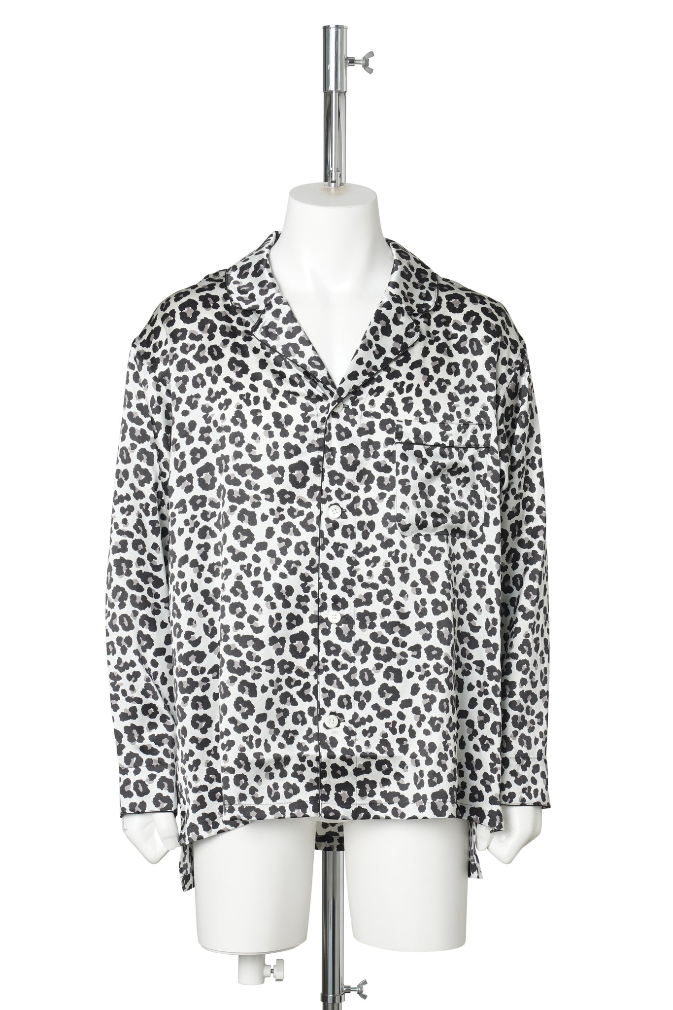 SILK PAJAMAS LONG-SLEEVE / LEOPARD