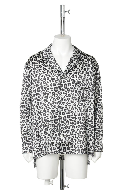 SILK PAJAMAS LONG-SLEEVE / LEOPARD