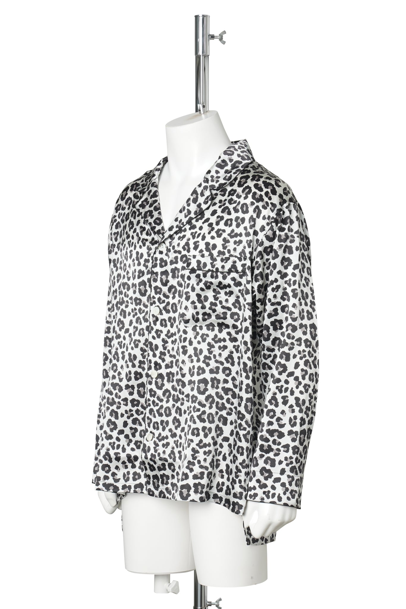 SILK PAJAMAS LONG-SLEEVE / LEOPARD