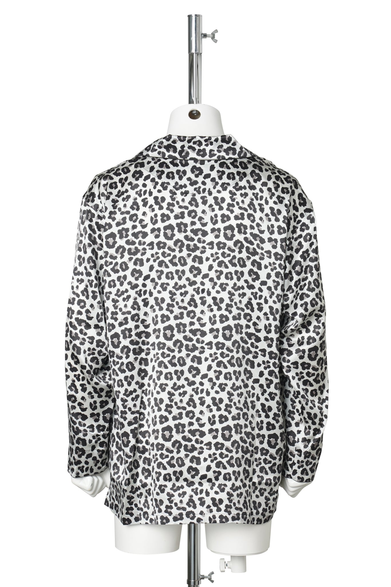 SILK PAJAMAS LONG-SLEEVE / LEOPARD