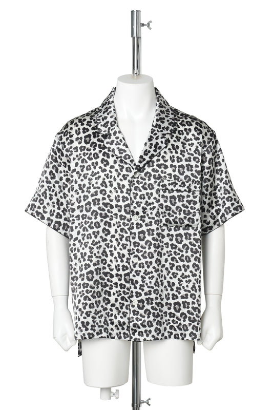SILK PAJAMAS HALF SLEEVE / LEOPARD