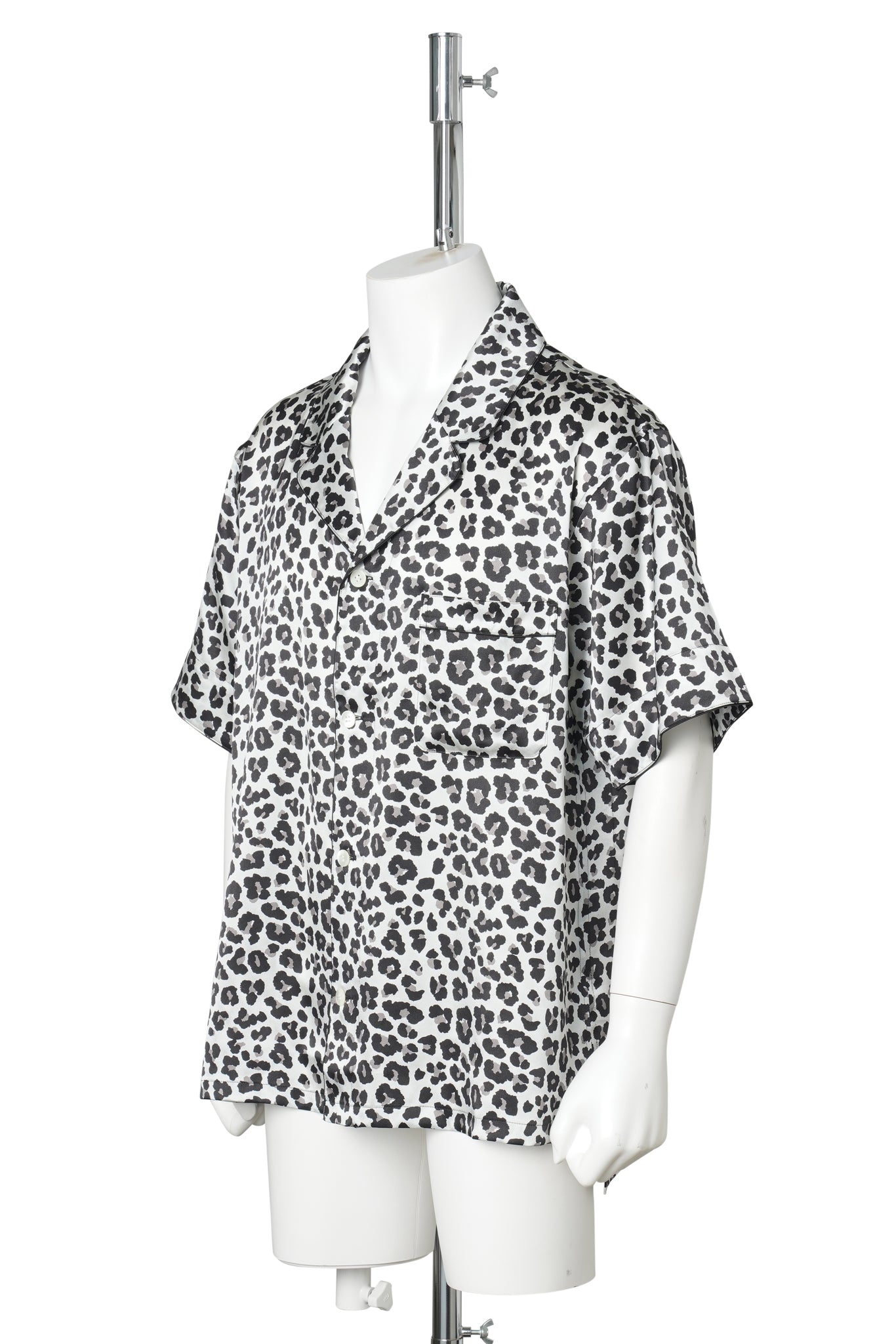 SILK PAJAMAS HALF SLEEVE / LEOPARD