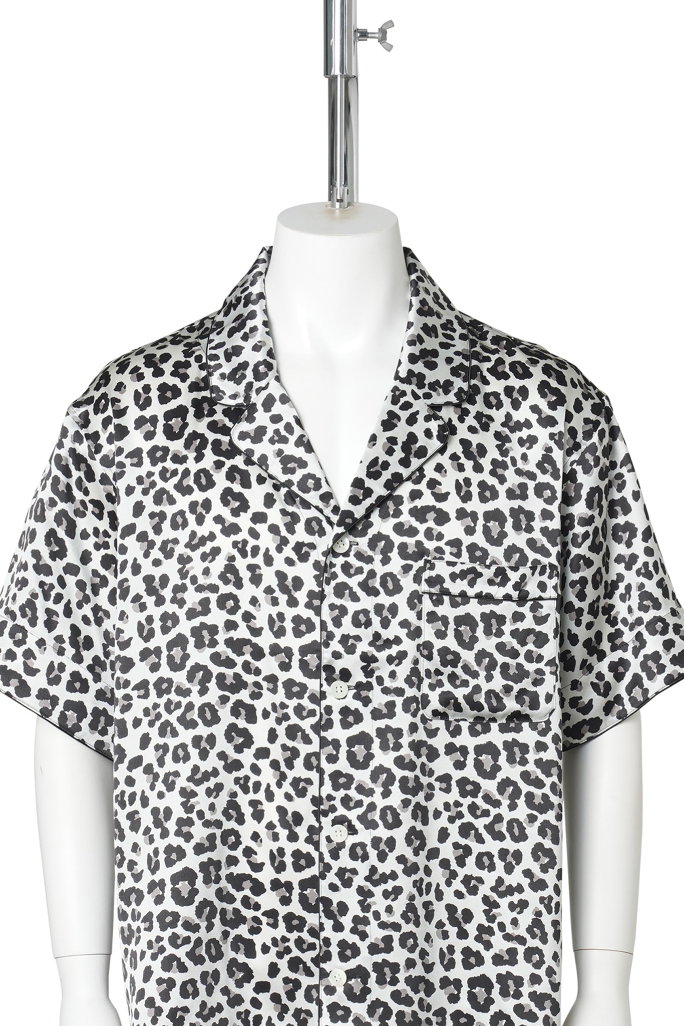 SILK PAJAMAS HALF SLEEVE / LEOPARD