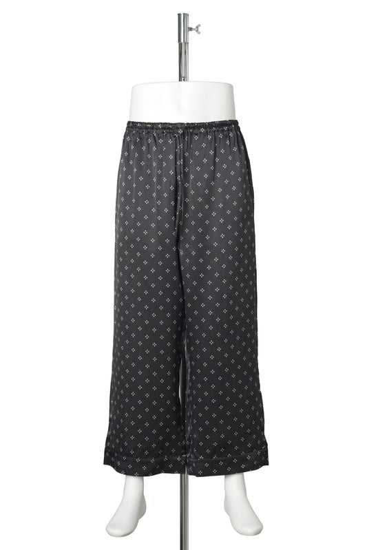 SILK PAJAMAS LONG PANTS / CROSS PATTERN