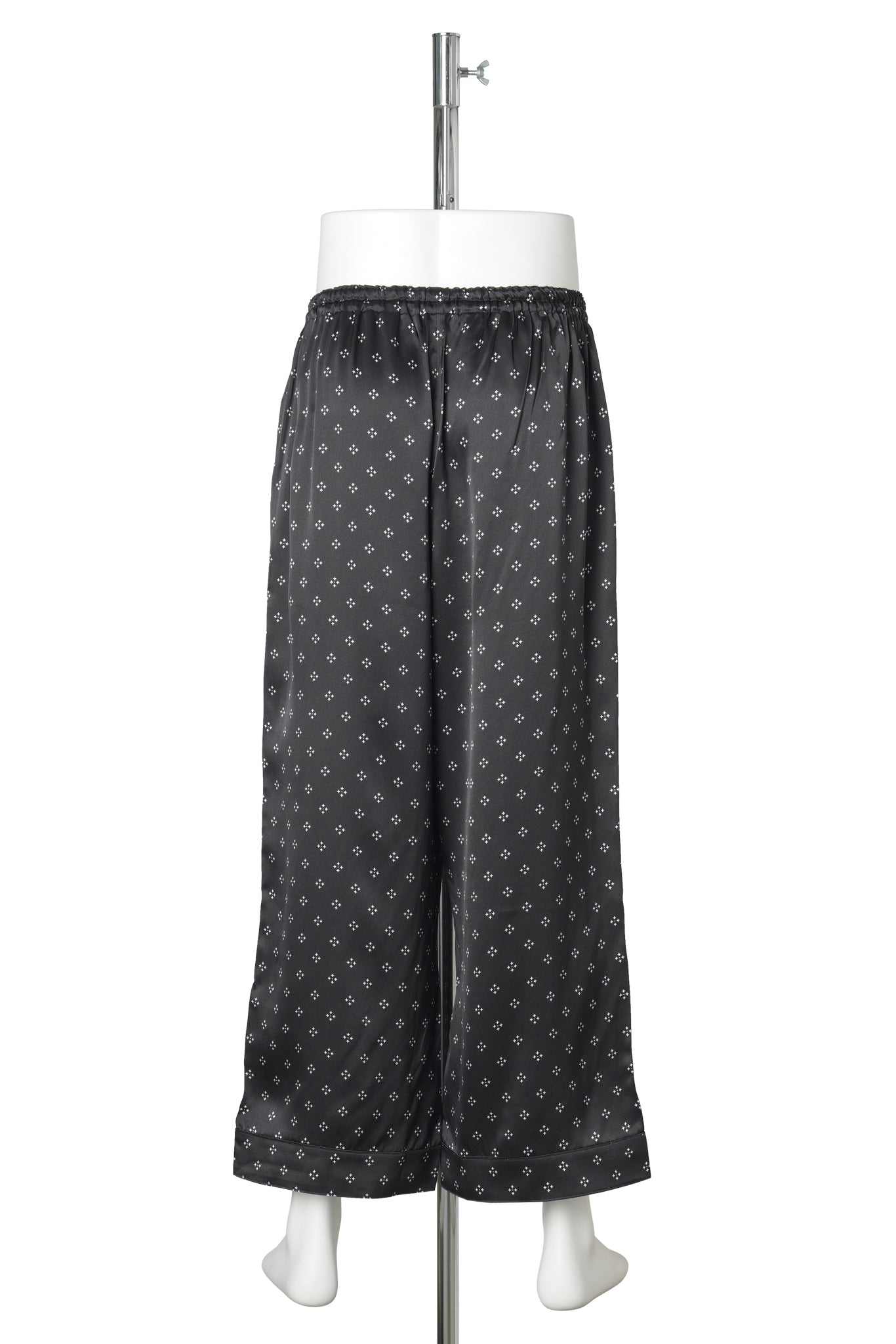 SILK PAJAMAS LONG PANTS / CROSS PATTERN