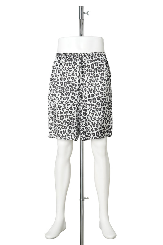 SILK PAJAMAS SHORTS / LEOPARD
