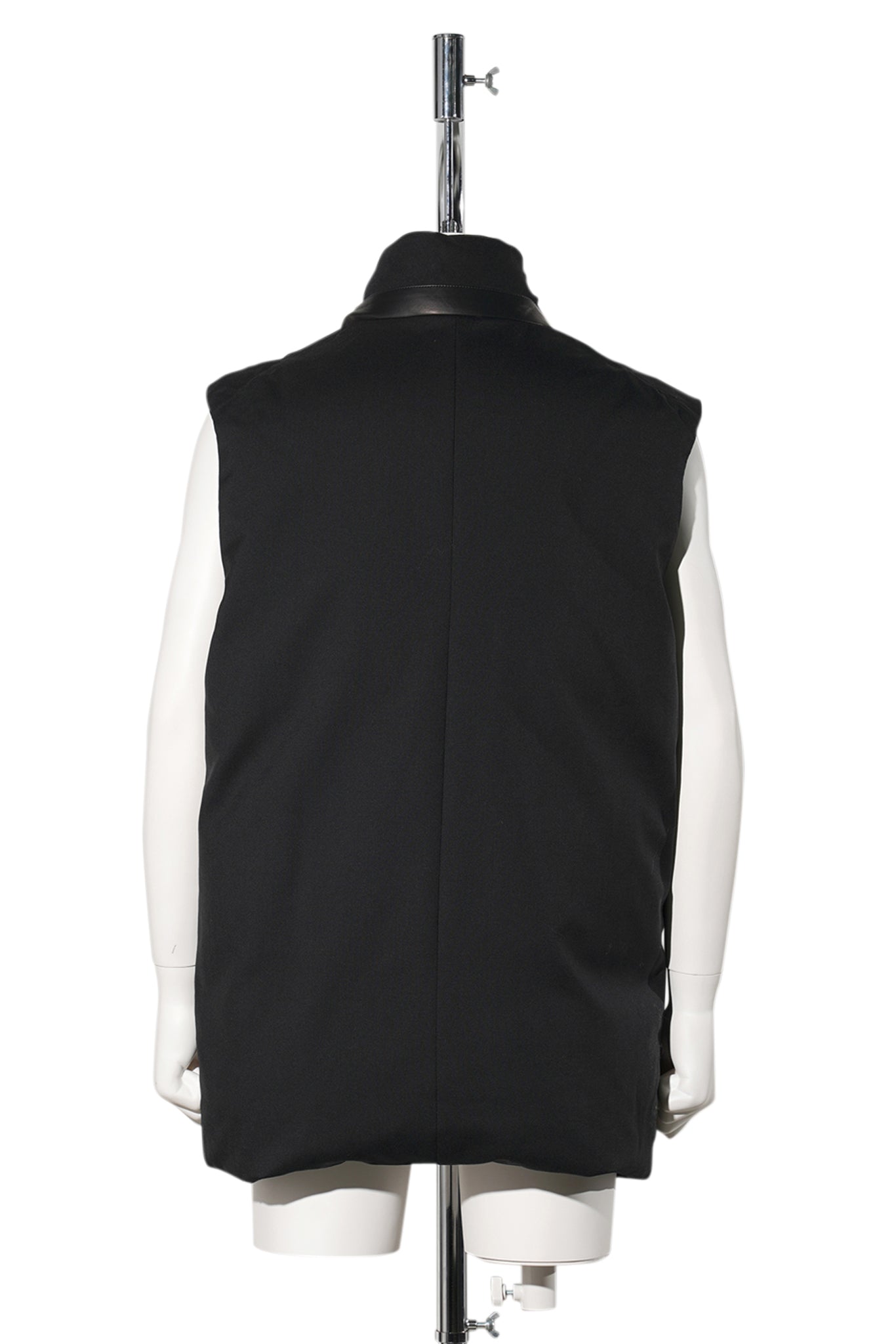 SHAWL COLLAR DOWN VEST / 001:BLACK