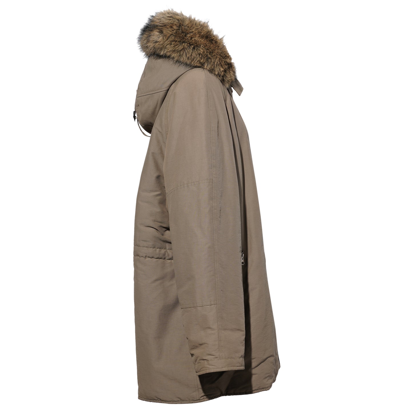 OLIVE FAUX-FUR COLLAR PARKA / OLIVE