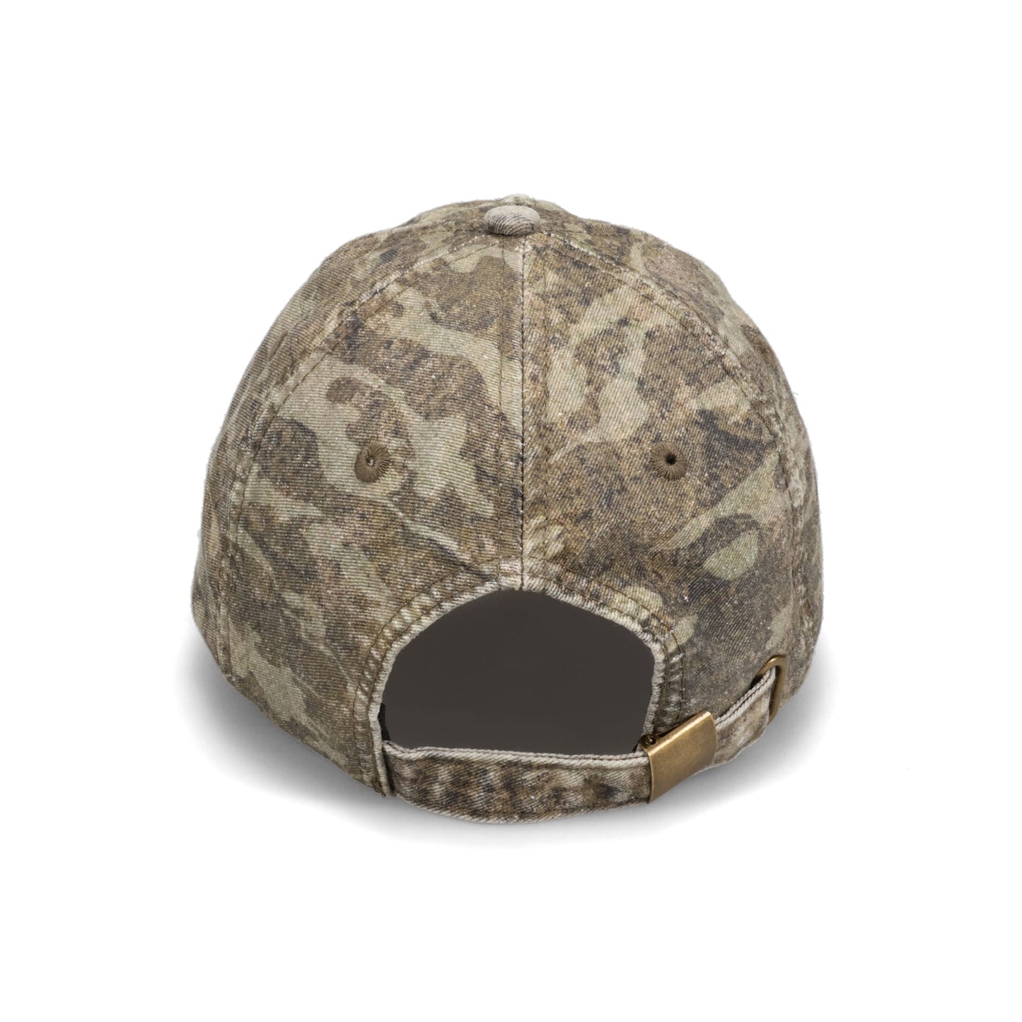 CAMOUFLAGE PATTERN DISTRESSED WASHED EMBROIDERED BASEBALL CAP / CAMOUFLAGE