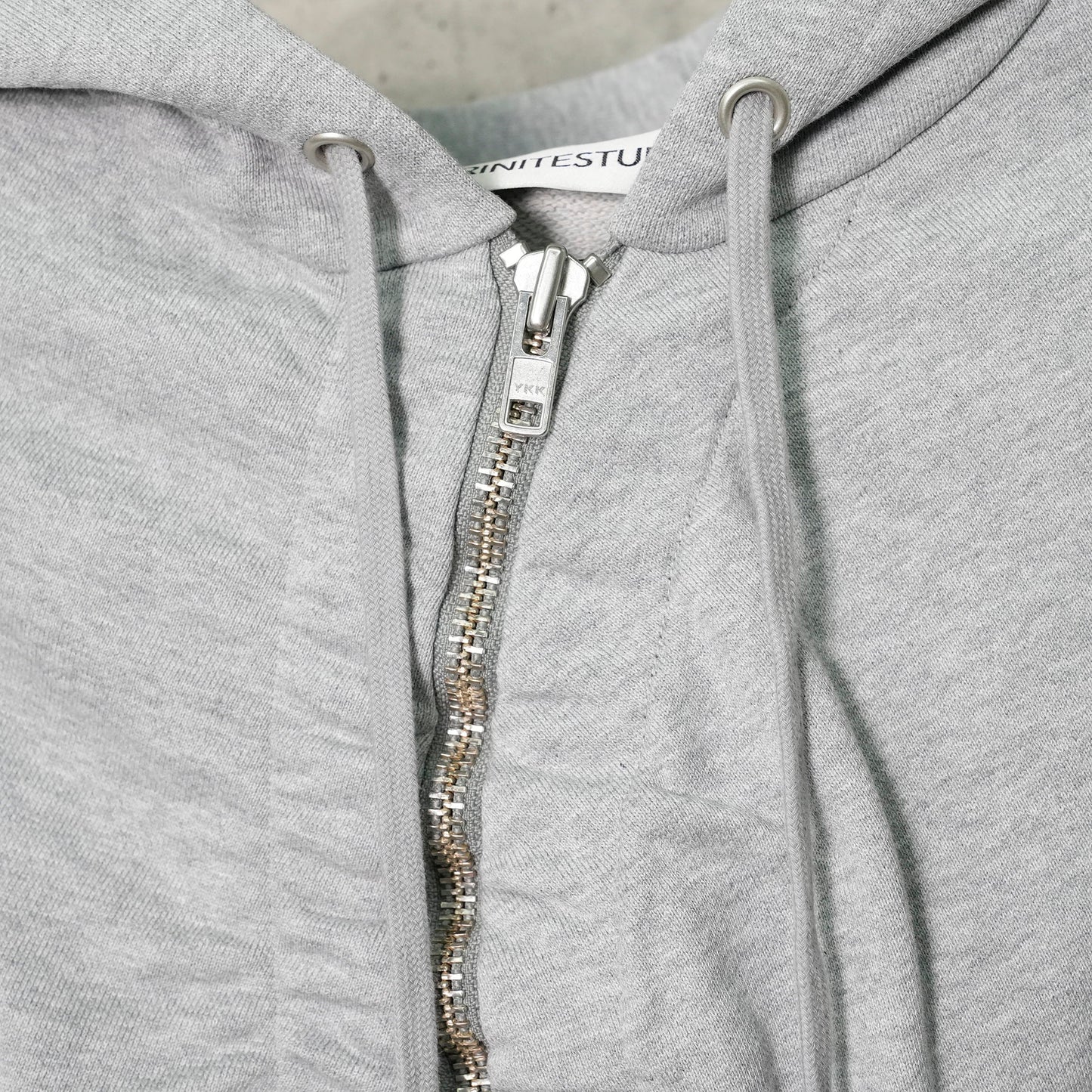 GRAY RUCHED ZIP HOODIE / GRAY