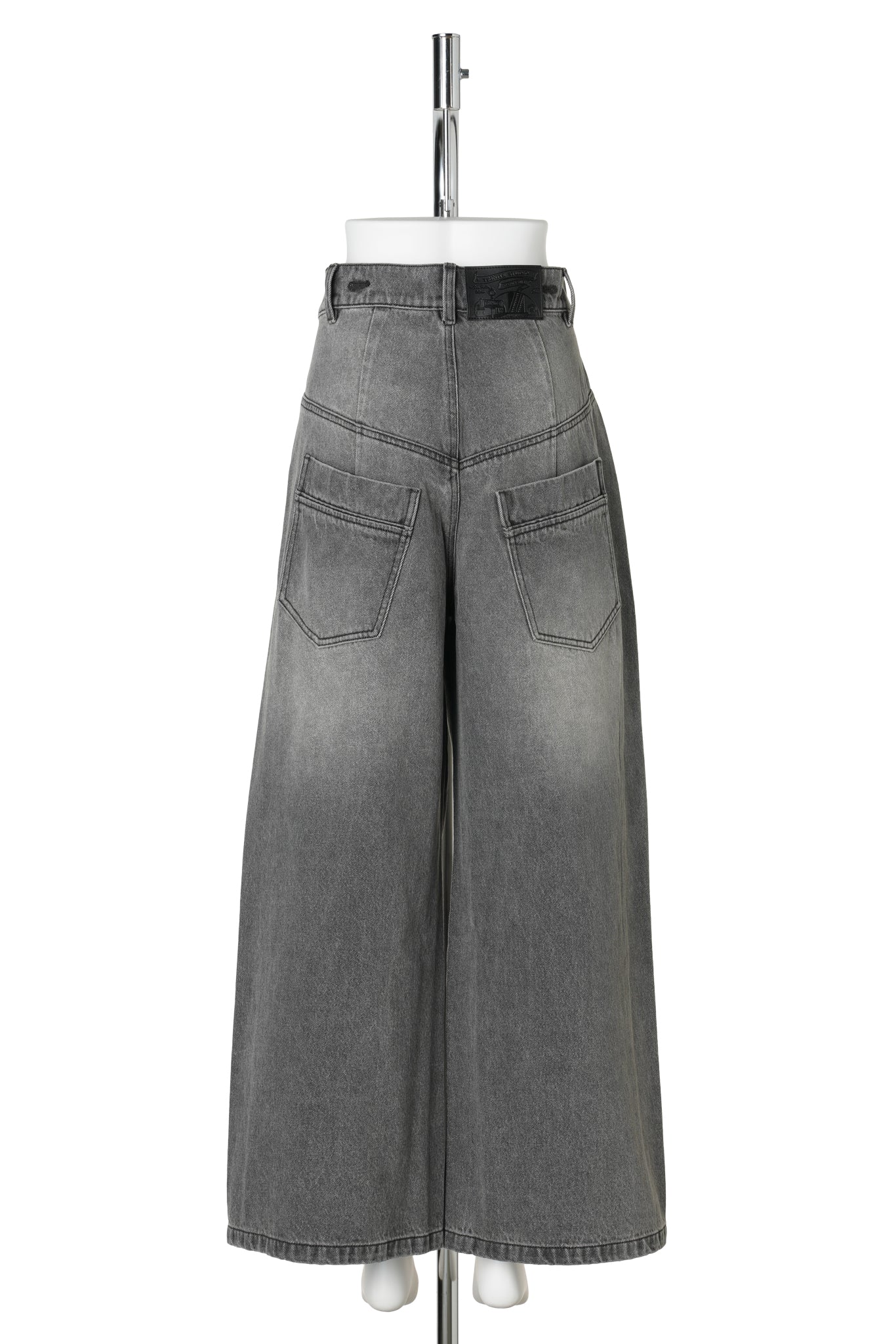 GREY VERSATILE BUTTONED LOOSE JEANS / GRAY