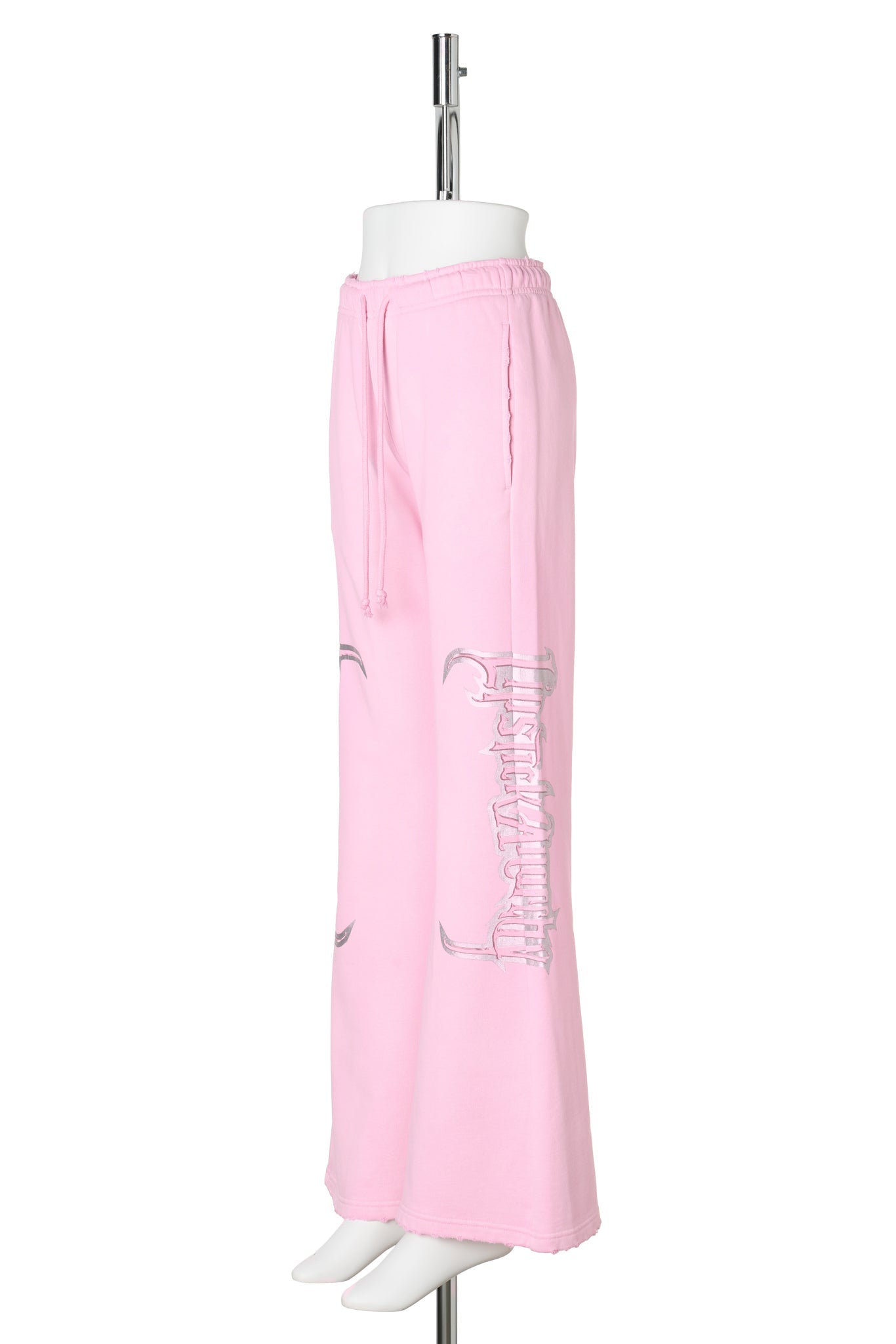 PINK PRINTING DECORATIVE FLARE SPORT PANTS / PINK