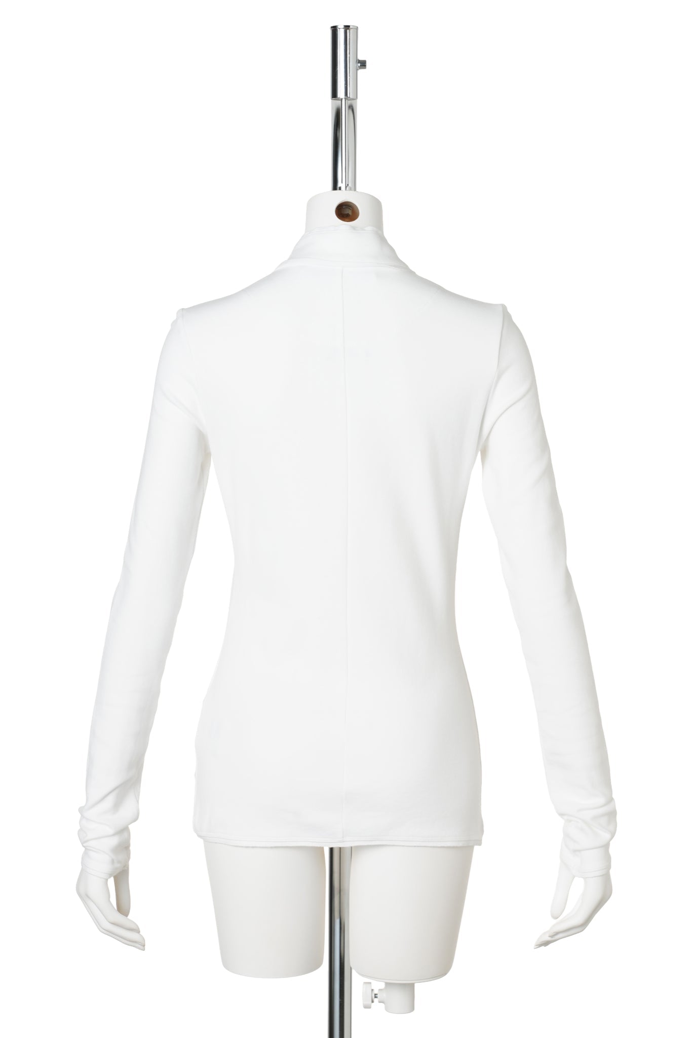 WHITE PUNK PRINTED CHINESE STYLE LONG SLEEVE TOP / WHITE