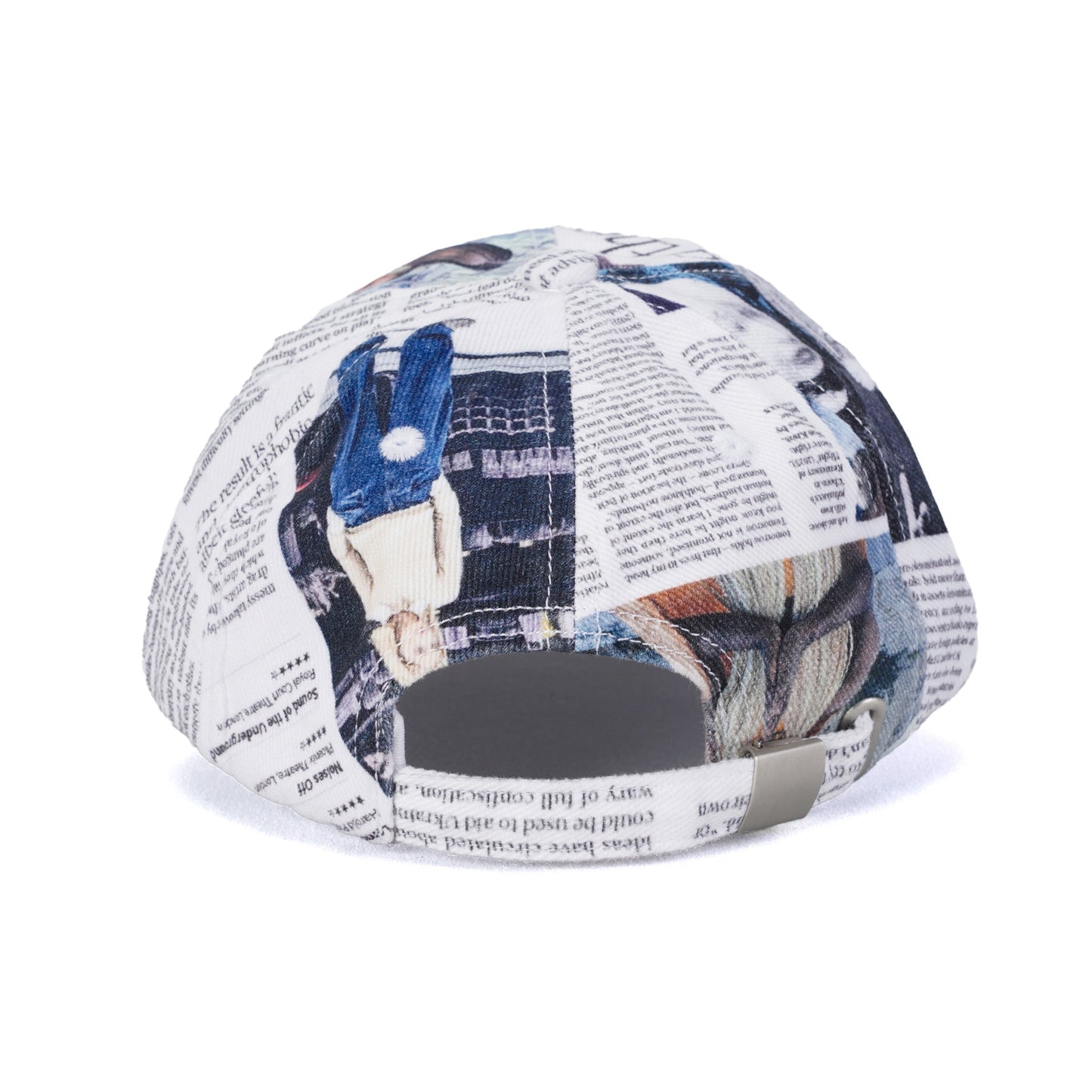 NEWSPAPER PRINTING EMBROIDERY LOGO BASEBALL CAP / MULTI COLOR