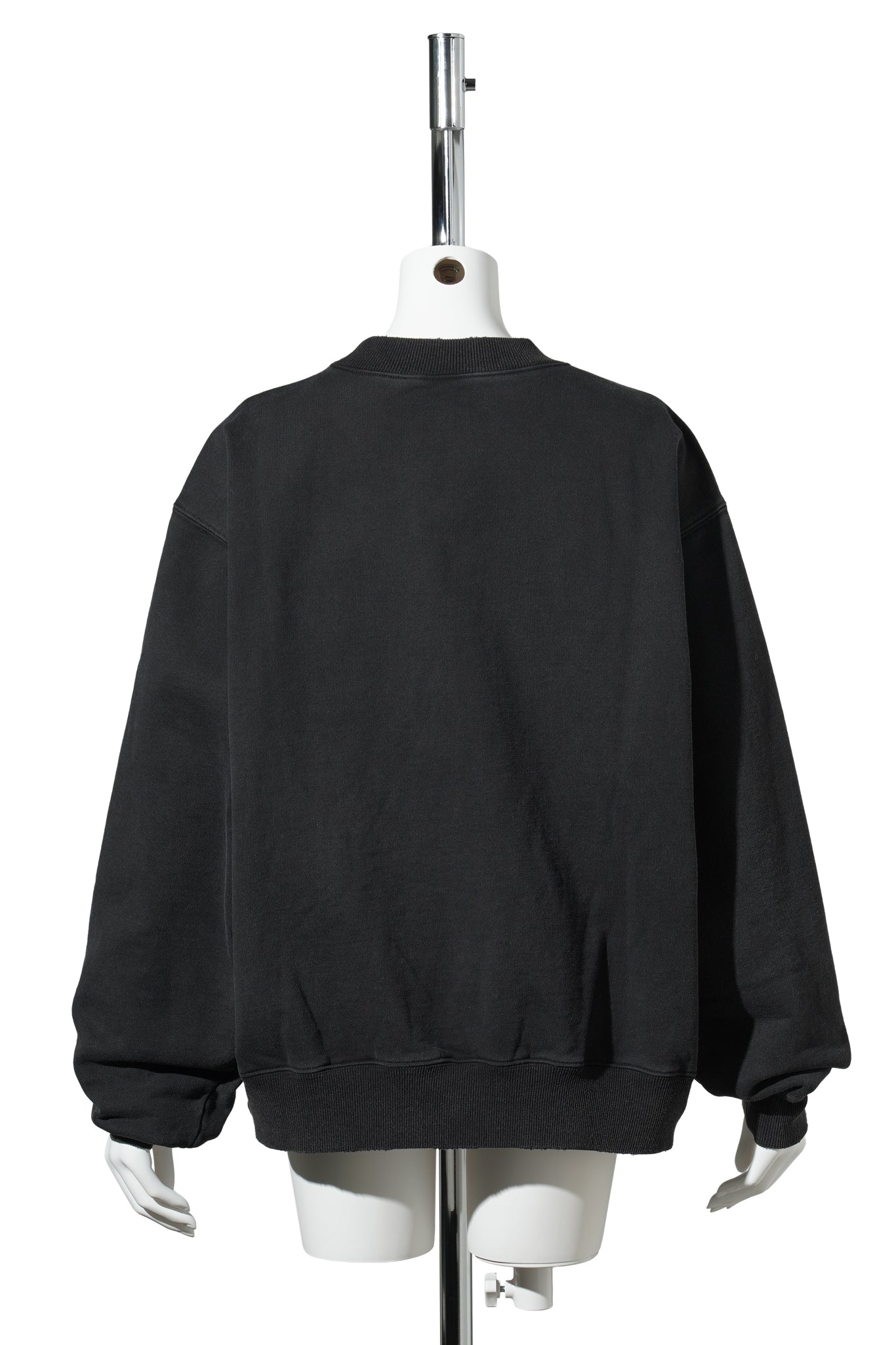 BLACK HEART&NUN PATTERN PRINT SWEATSHIRT / BLACK