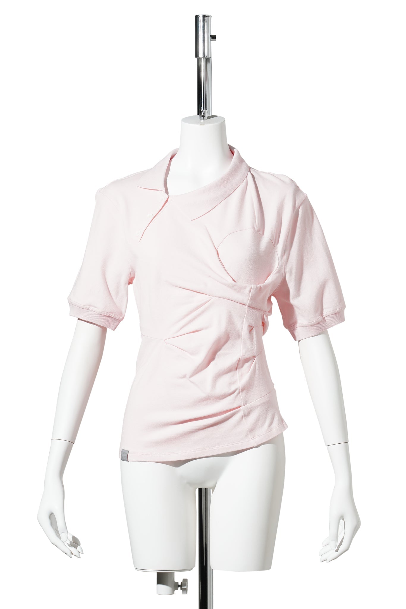 PINK DECONSTRUCTED SHORT-SLEEVE POLO / PINK