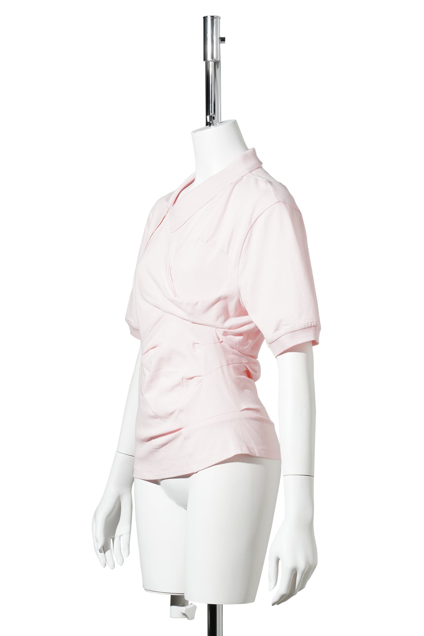 PINK DECONSTRUCTED SHORT-SLEEVE POLO / PINK