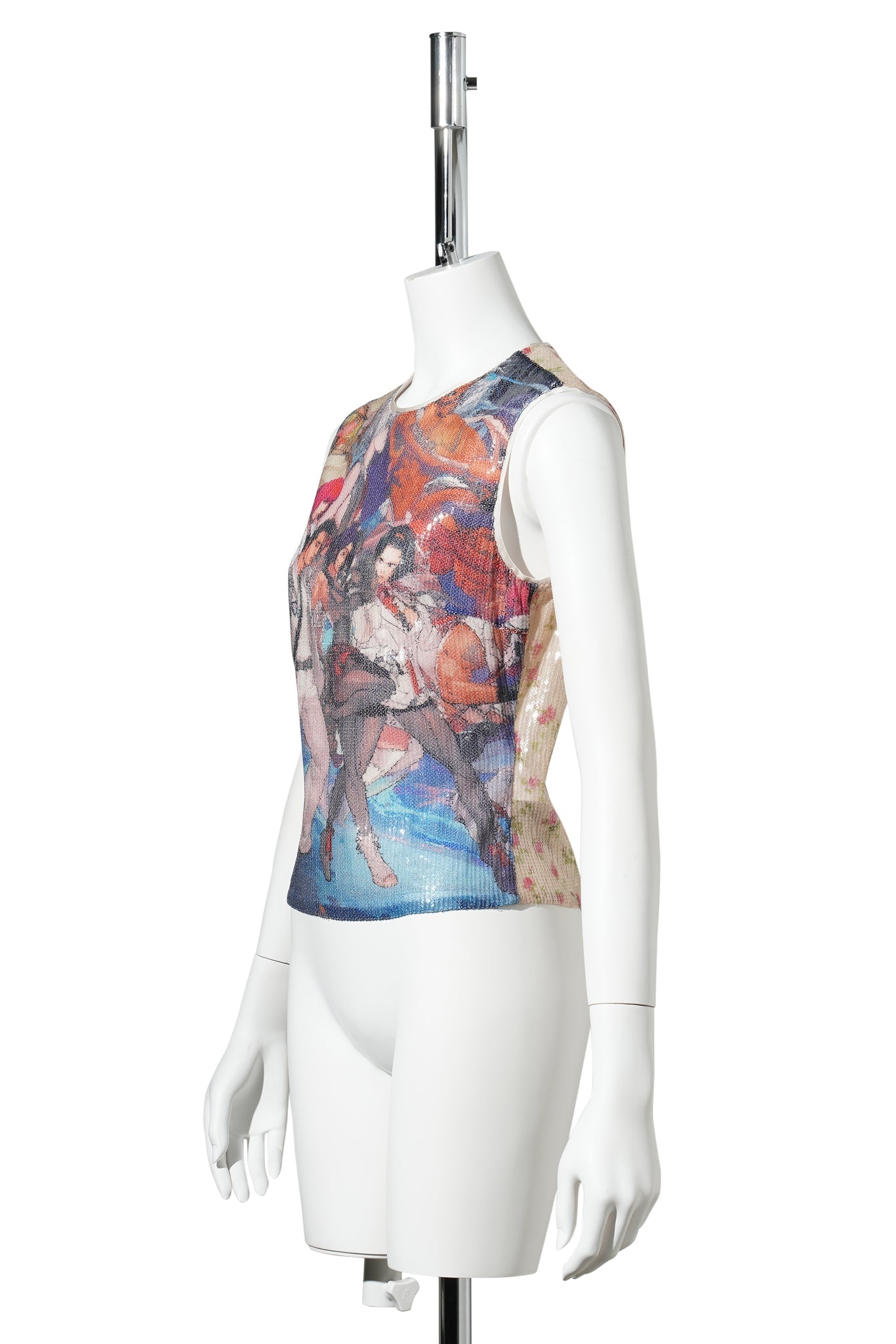 SEQUIN GAME PRINT TANK TOP / MULTI COLOR