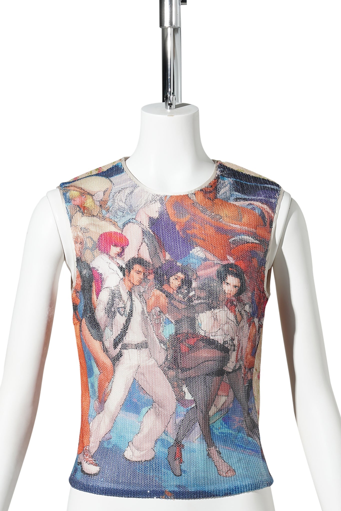 SEQUIN GAME PRINT TANK TOP / MULTI COLOR