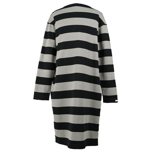 G.F.G.S STRIPED LONG SHIRT / GRAY/BLACK