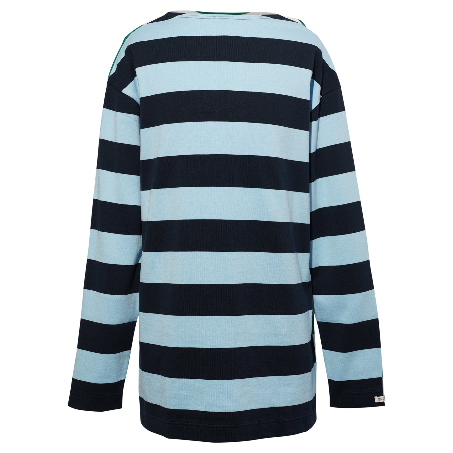 G.F.G.S. DOUBLE SIDED STRIPED SHIRT / SAXE NAVY WHITE AND GREEN